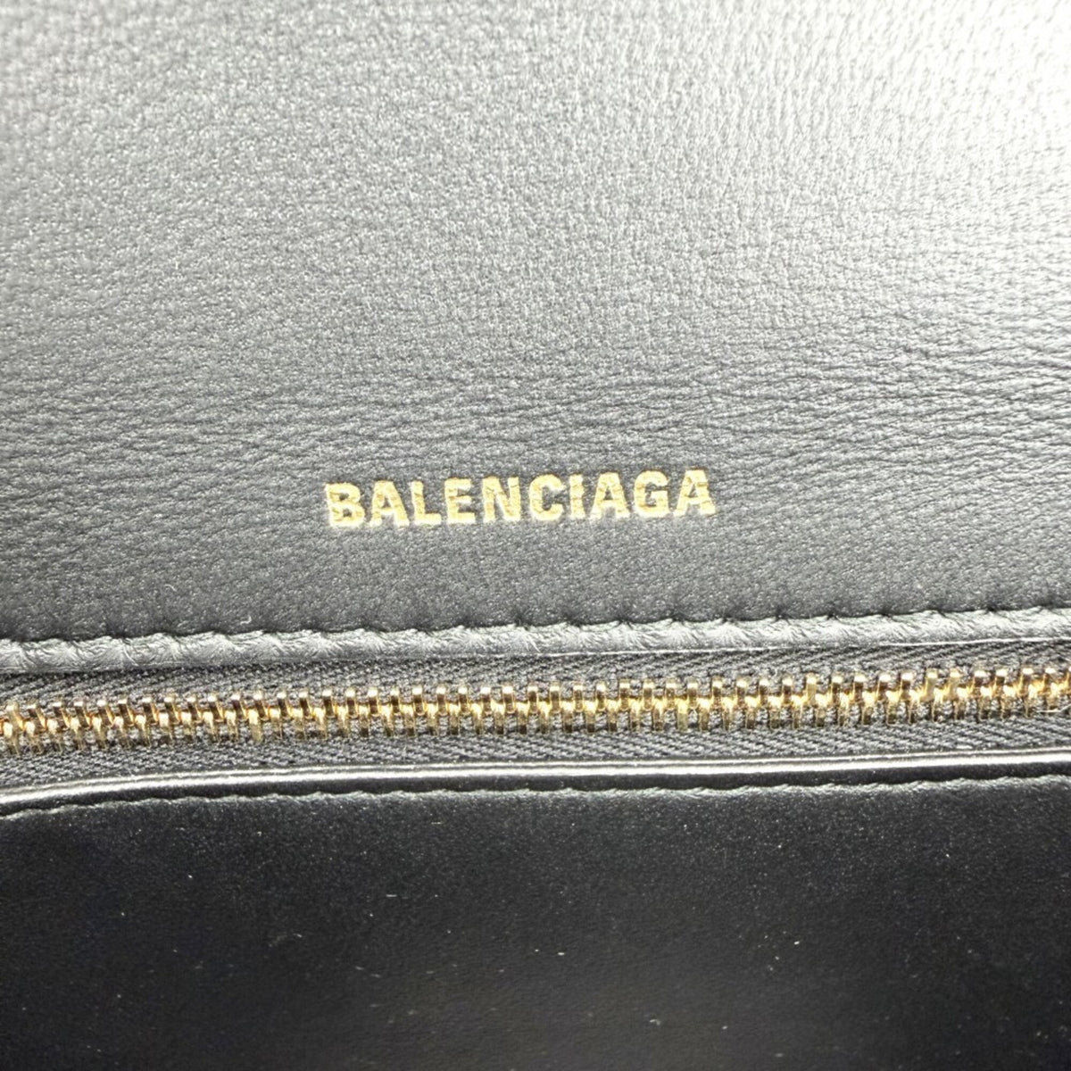 Balenciaga Black Leather Handbag Shoulder Bag (Pre-Owned)