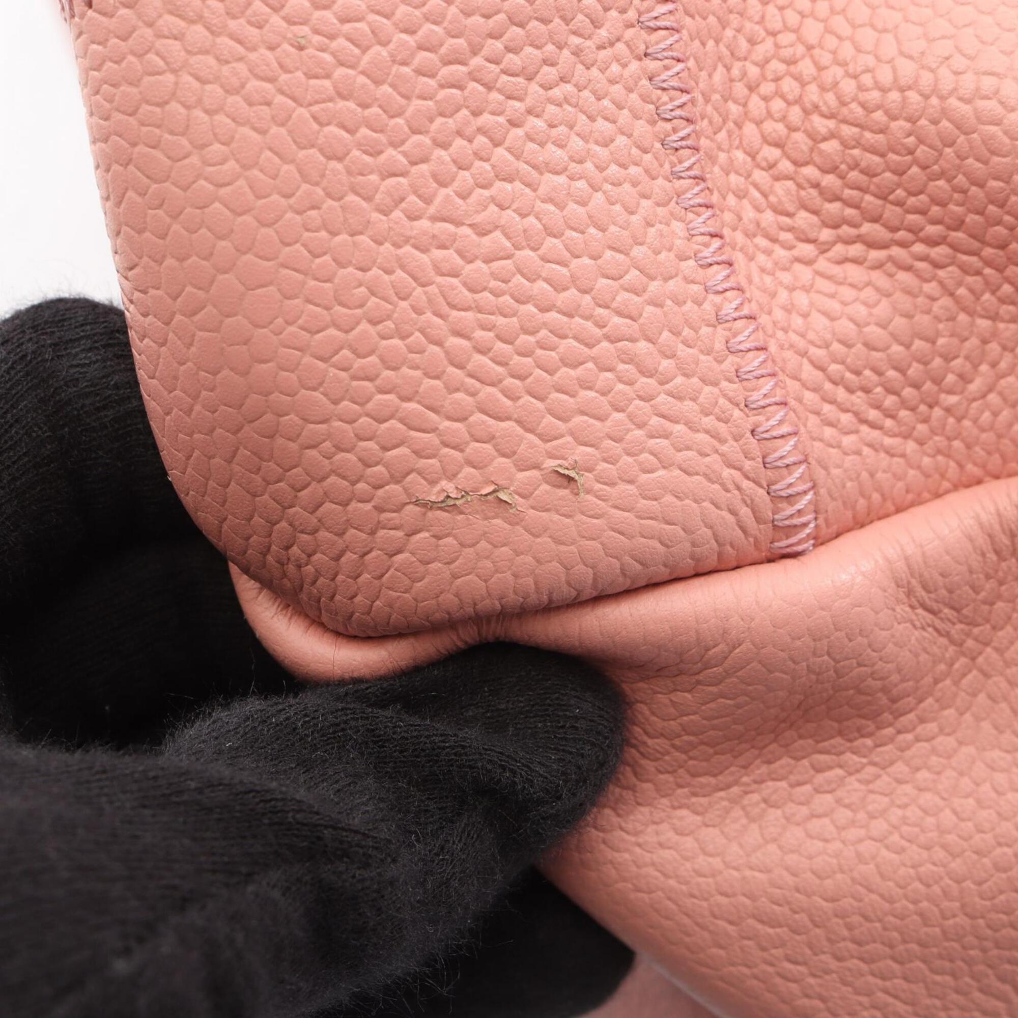 Chanel Pink Grained Calfskin Handbag Tote Bag (Pre-Owned)
