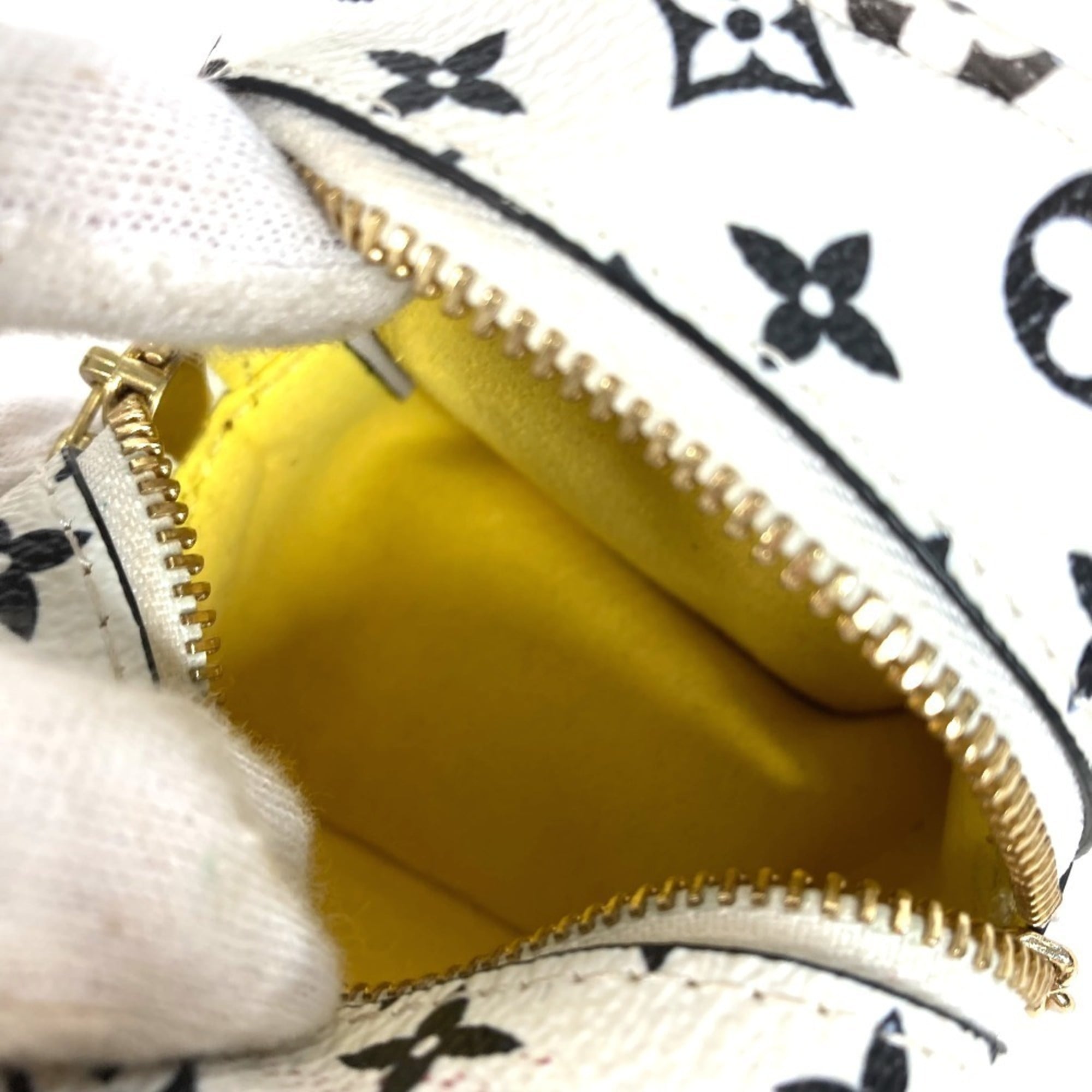 Louis Vuitton Purple White Yellow Monogram Handbag Pouch (Pre-Owned)
