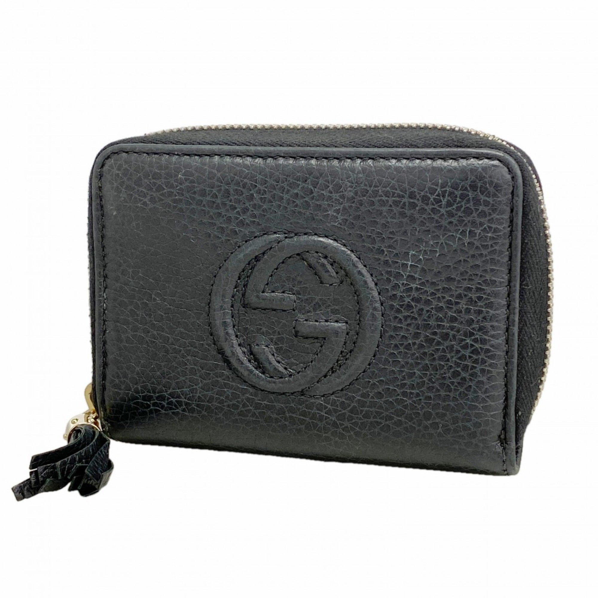 Gucci Black Leather Coin Purse/Coin Case (Pre-Owned)