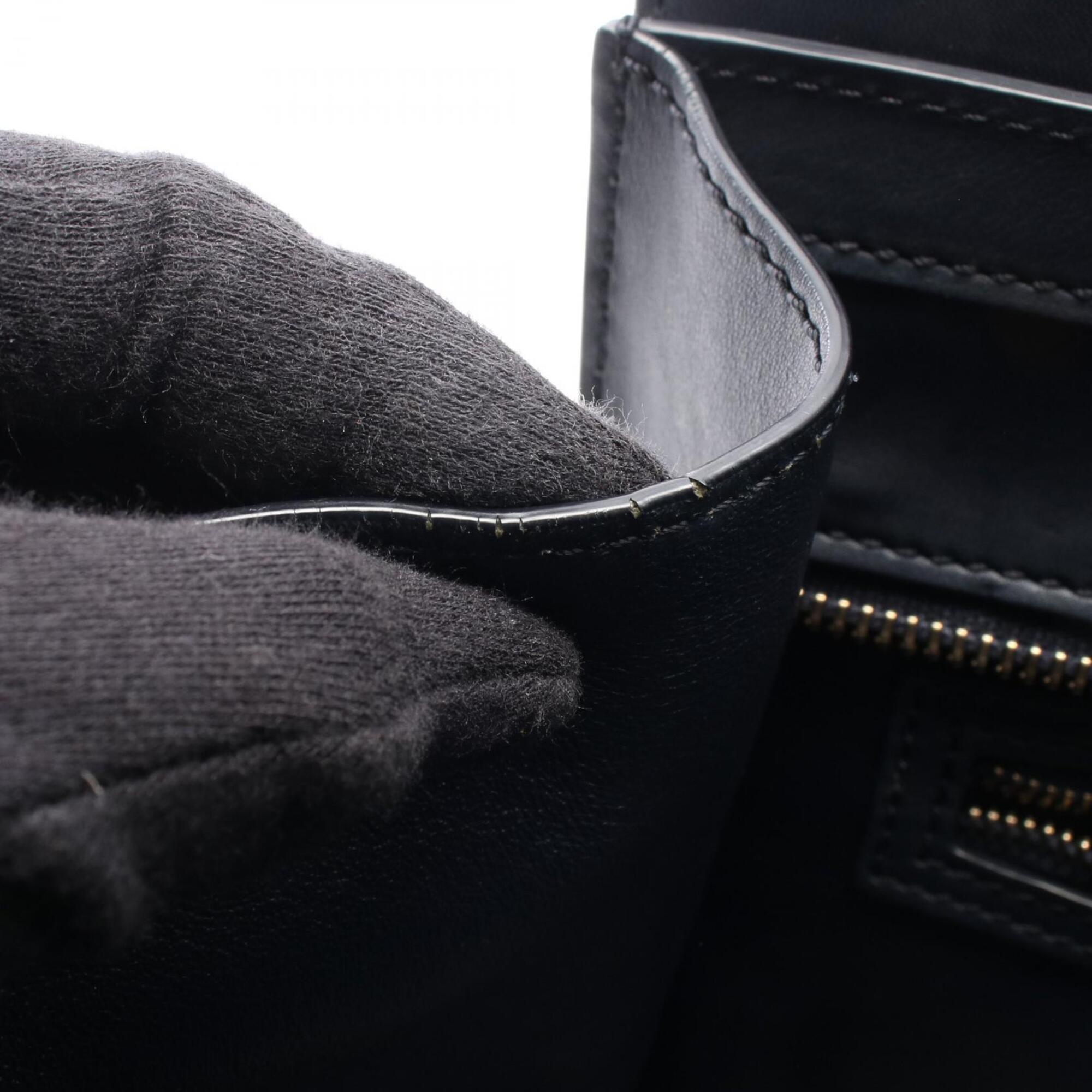 Celine Navy Leather Handbag Tote Bag (Pre-Owned)