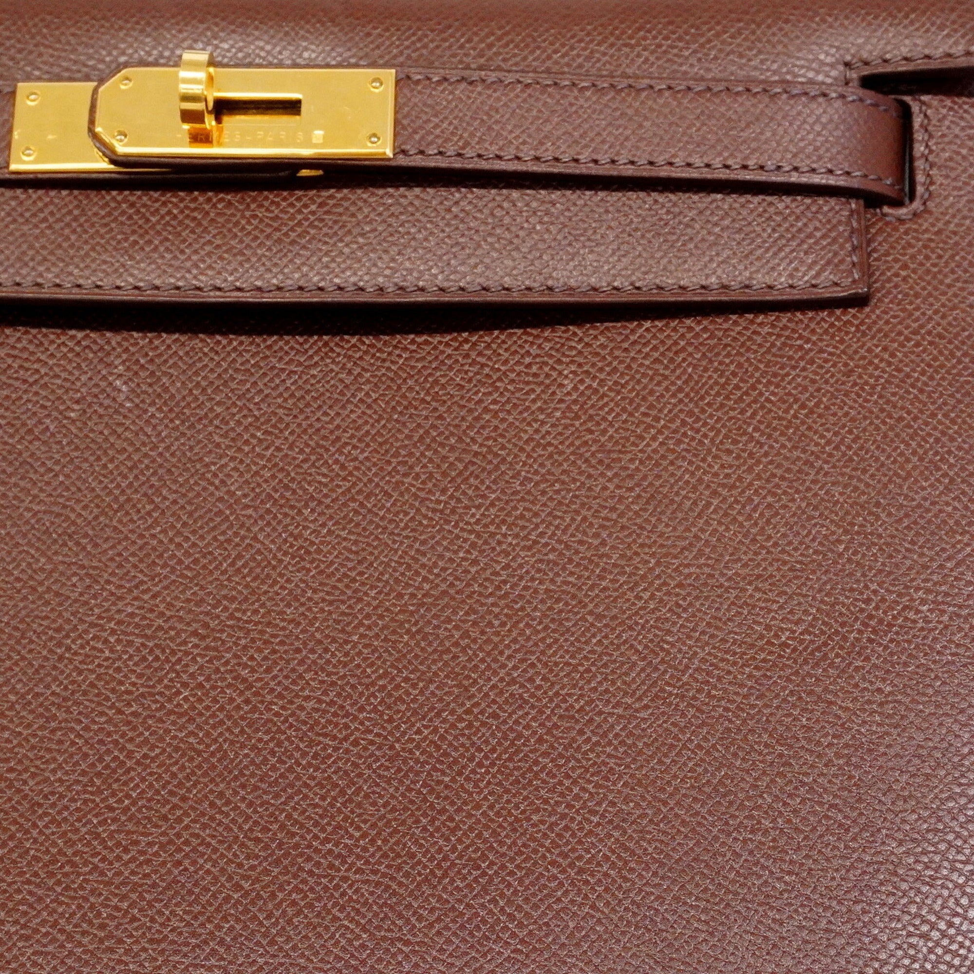 Hermes Brown Courchevel Leather Handbag (Pre-Owned)