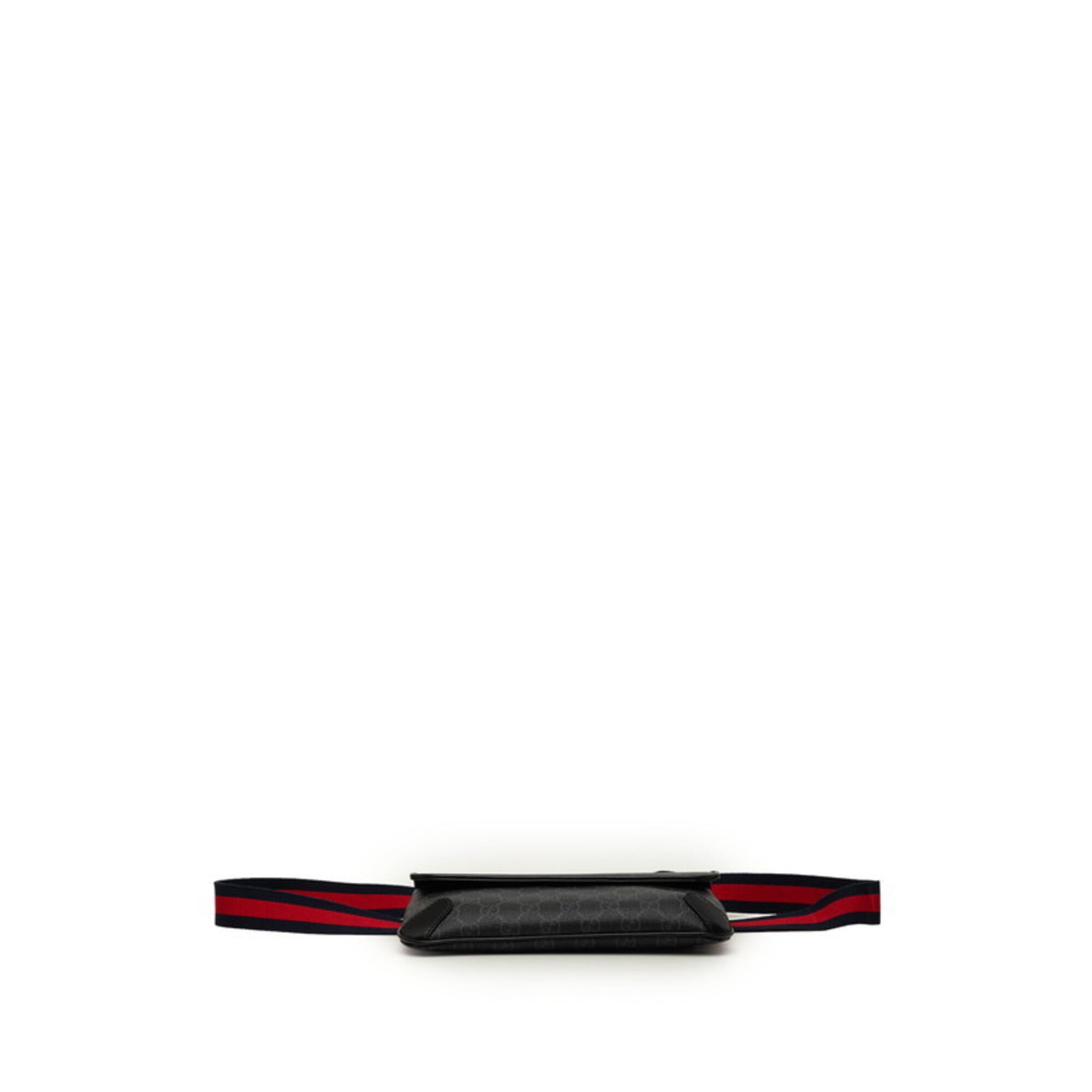 Gucci Black Gray Pvc Leather Fanny Pack Sling Bag (Pre-Owned)