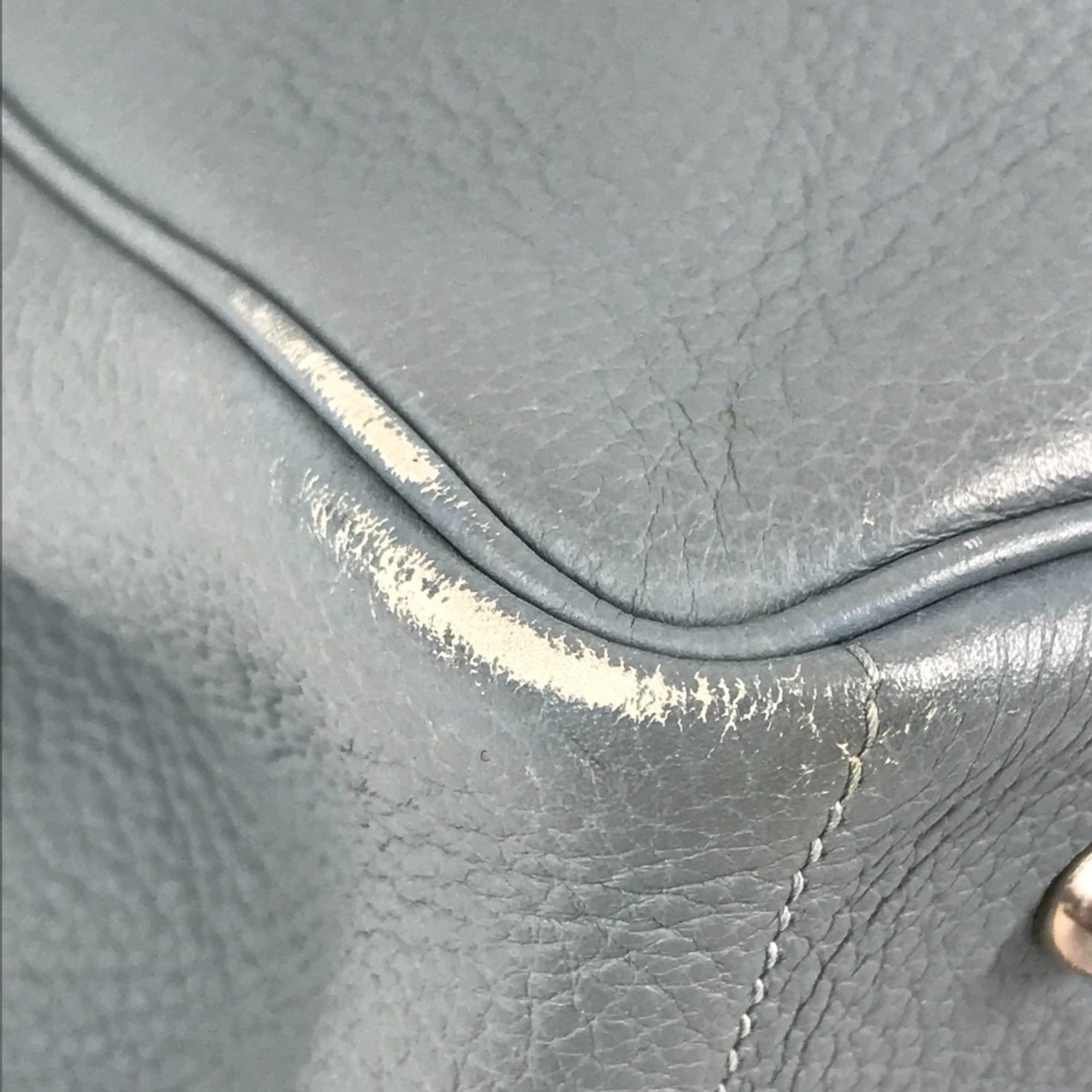 Hermes Blue Taurillon Clemence Leather Shoulder Bag Tote Bag (Pre-Owned)