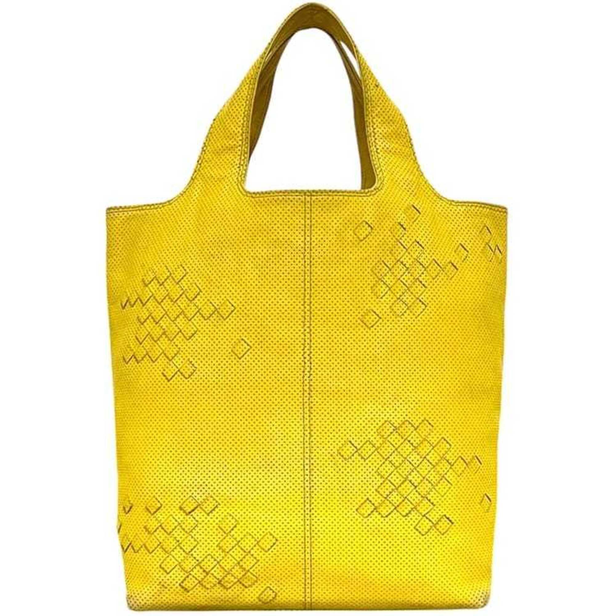 Bottega Veneta Yellow Intrecciato Tote Bag (Pre-Owned)