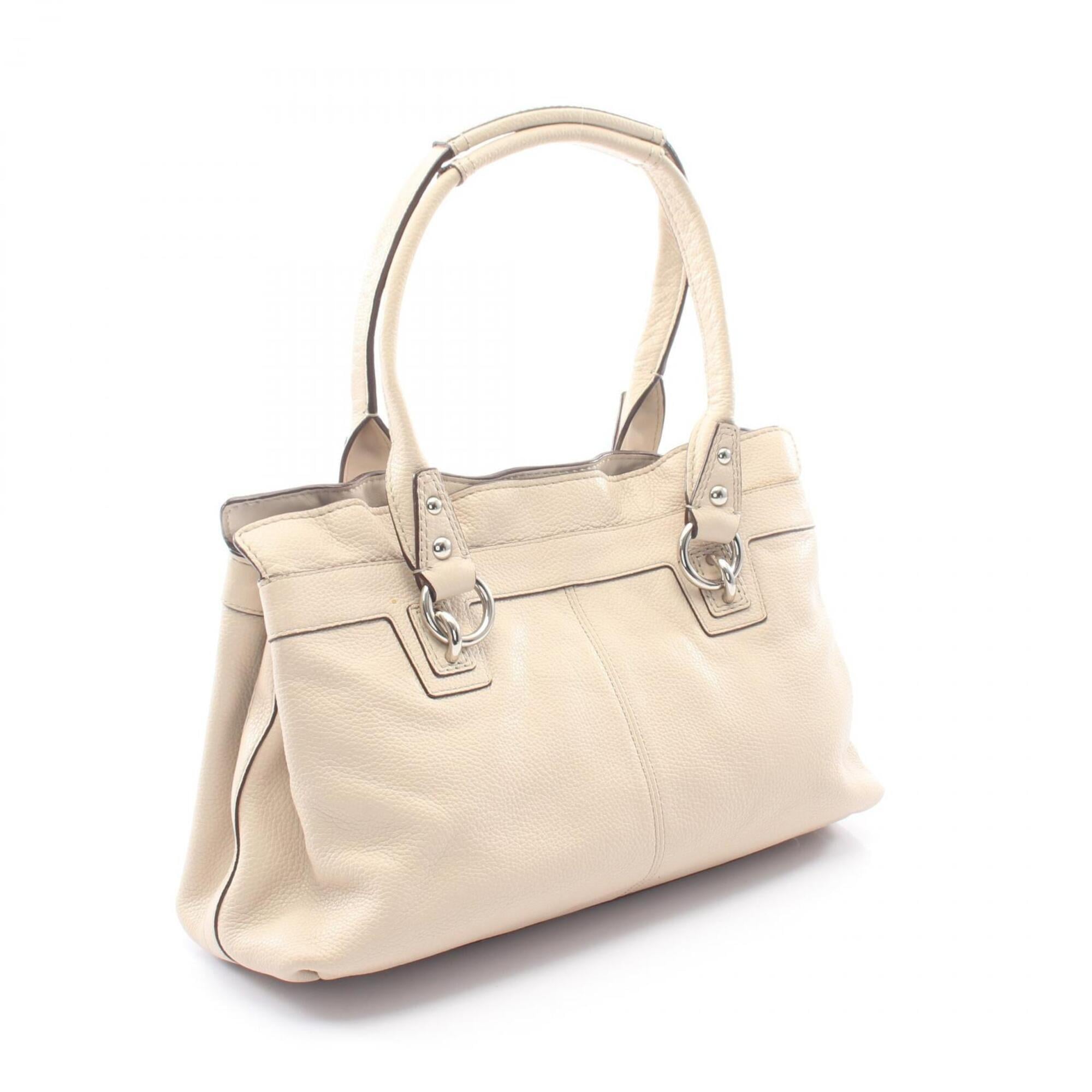 Coach Ivory Yellow Leather Patent Leather Handbag Shoulder Bag (Pre-Owned)