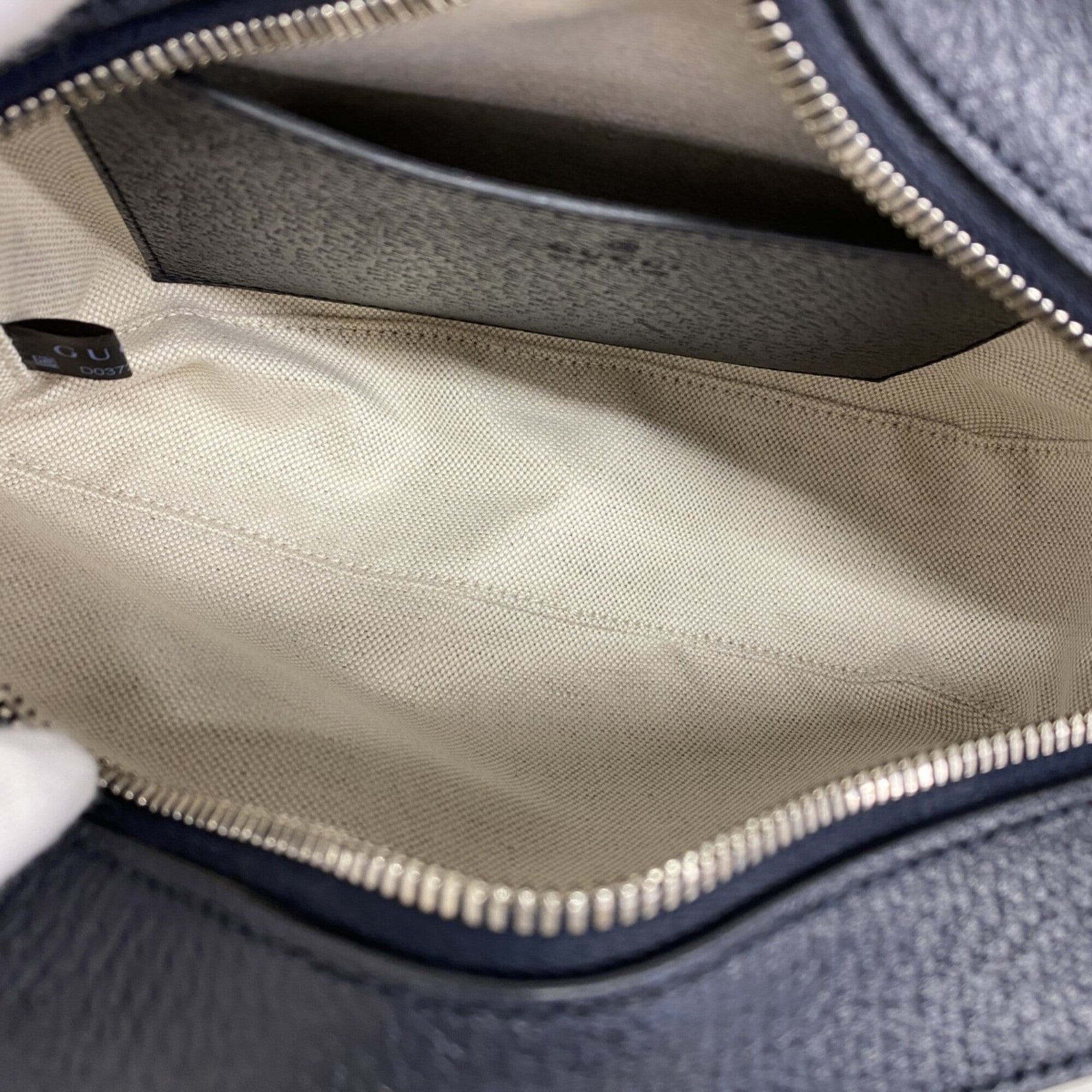 Gucci Navy Pvc Leather Shoulder Bag (Pre-Owned)