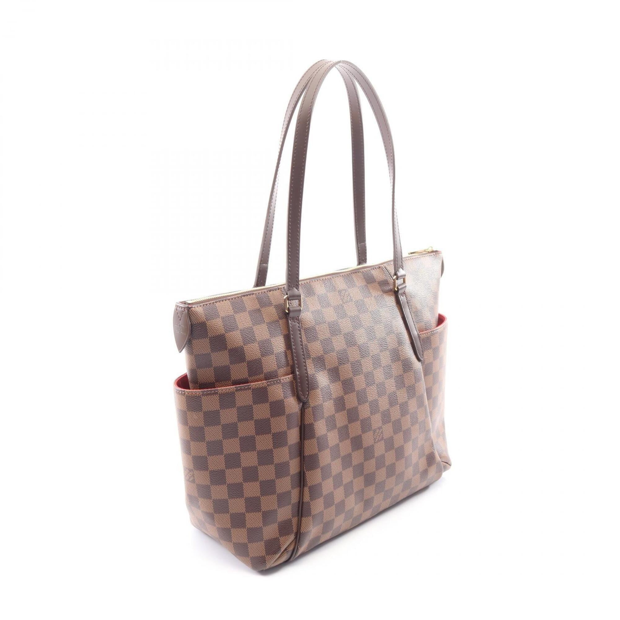 Louis Vuitton Brown Coated Canvas Leather Handbag Tote Bag (Pre-Owned)