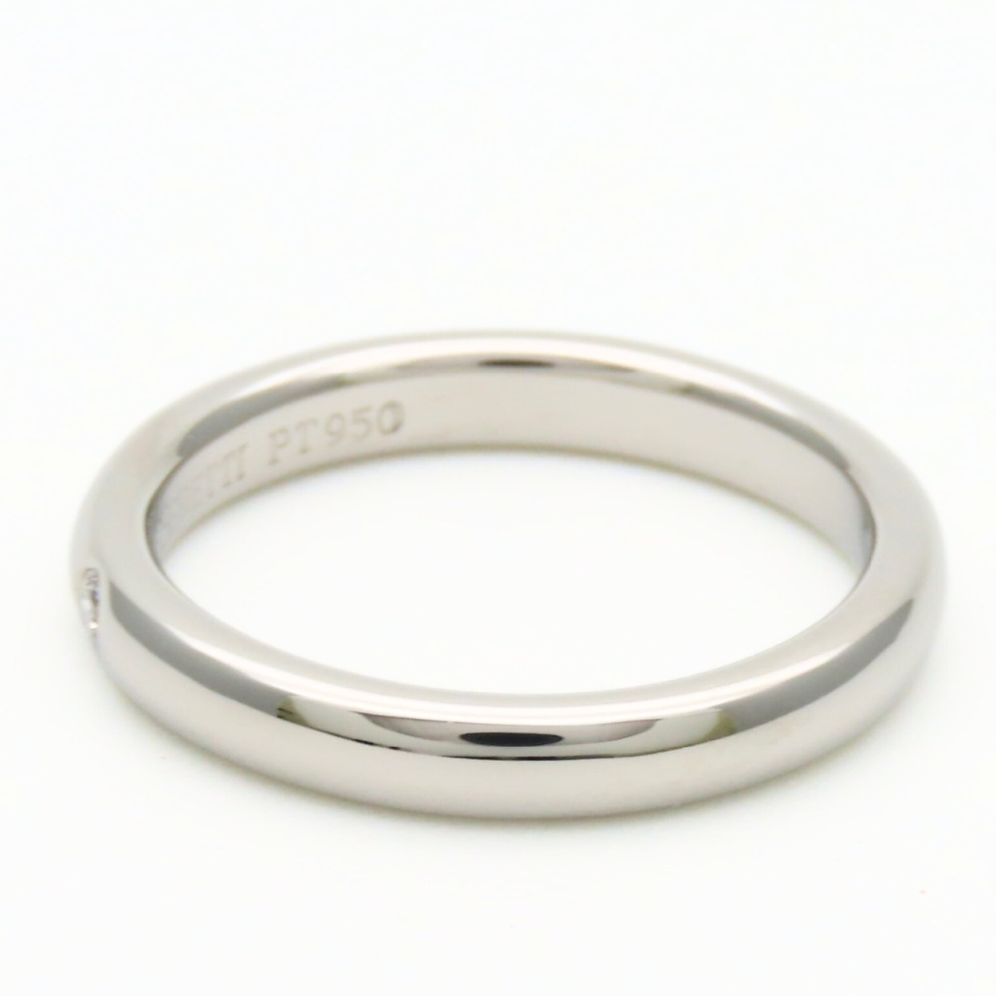 Tiffany Platinum Platinum 950 Band Ring (Pre-Owned)