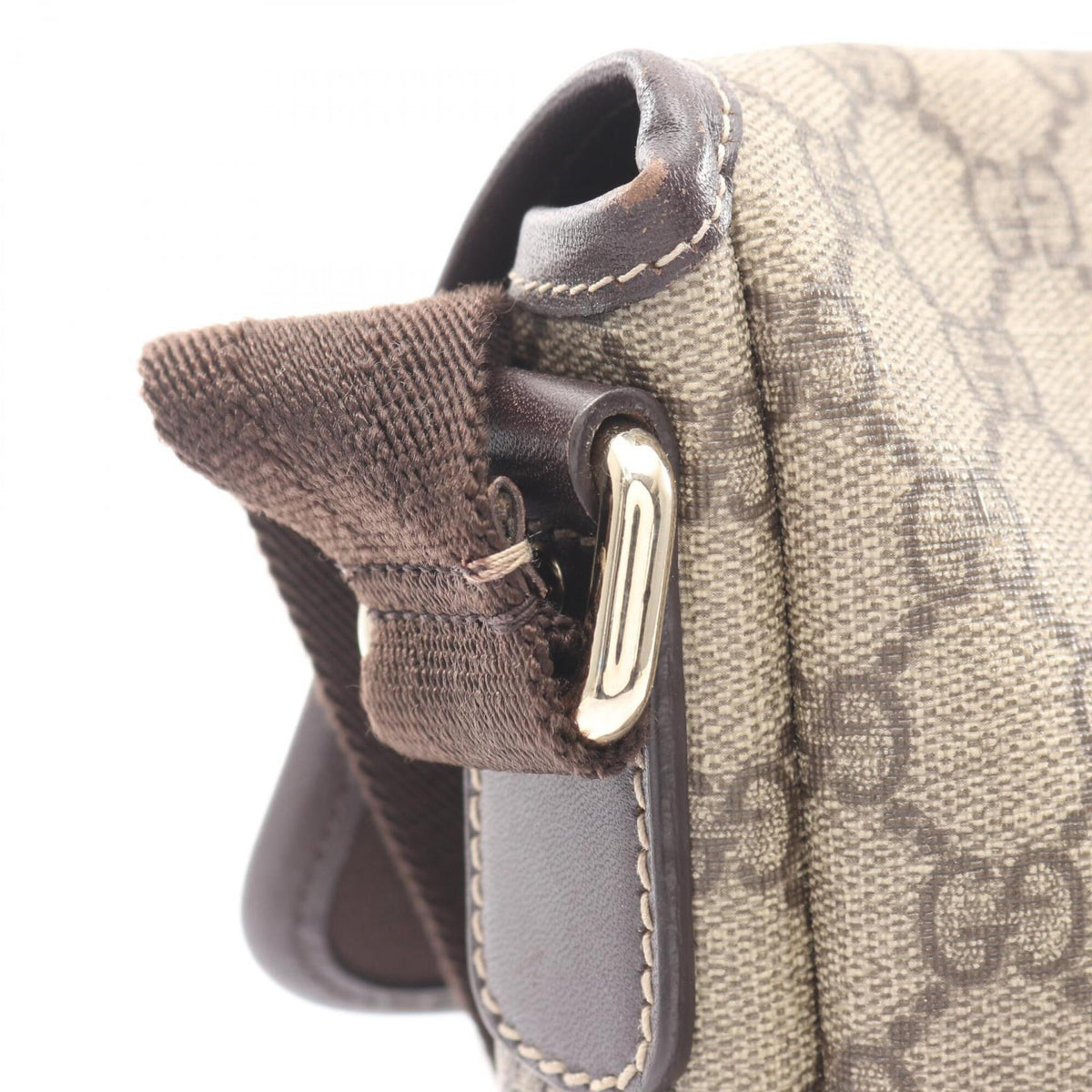 Gucci Beige Brown Pvc Leather Handbag Shoulder Bag (Pre-Owned)