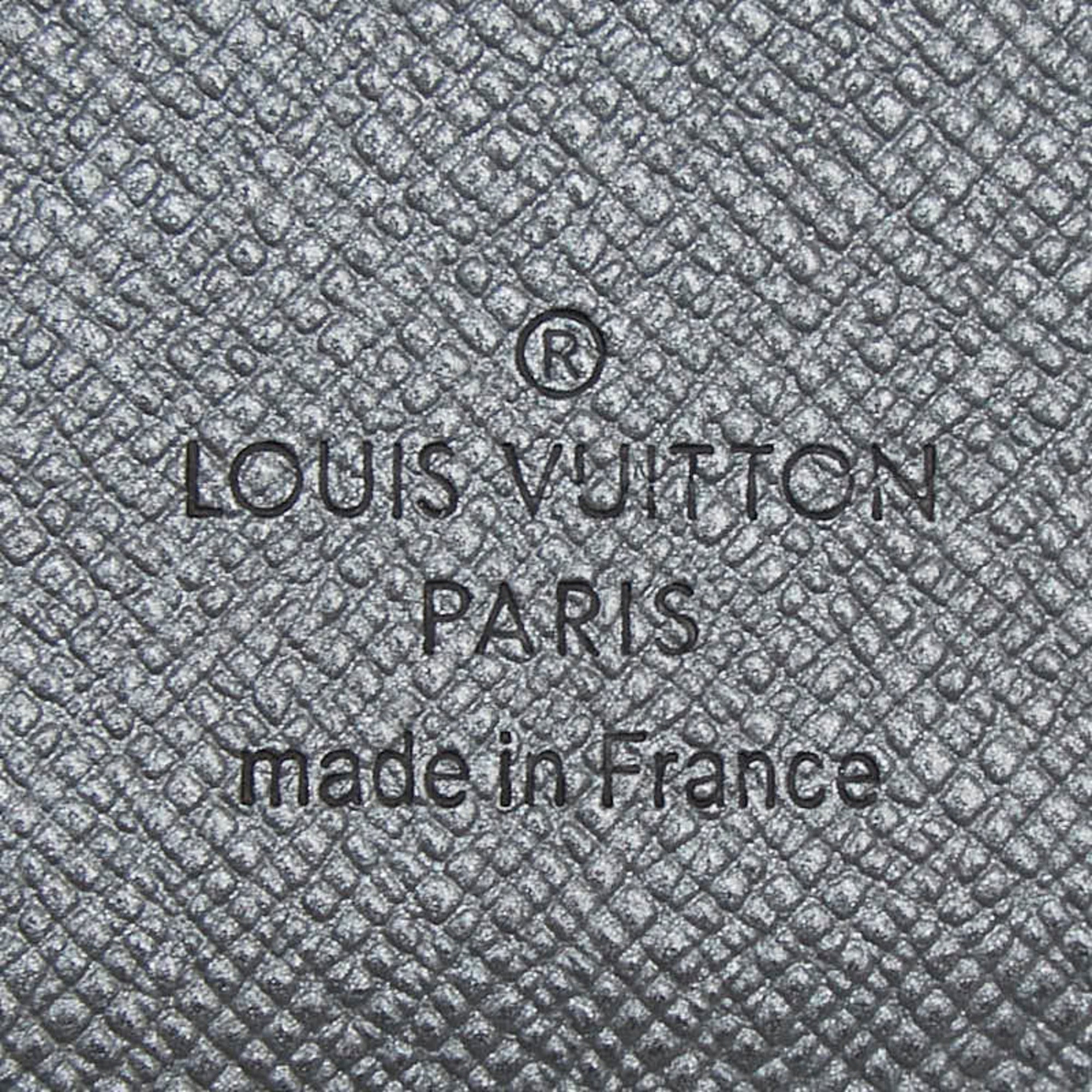 Louis Vuitton Taigarama Silver Leather Wallet (Bi-Fold) (Pre-Owned)