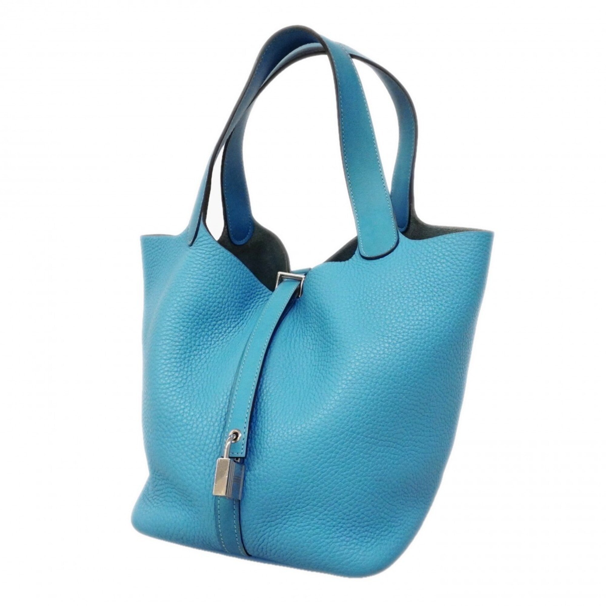 Hermes Blue Paradise Taurillon Clemence Leather Swift Leather Handbag (Pre-Owned)
