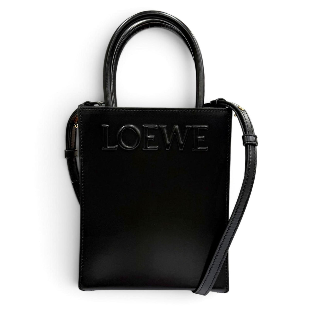 Loewe Black Leather Shoulder Bag (Pre-Owned)