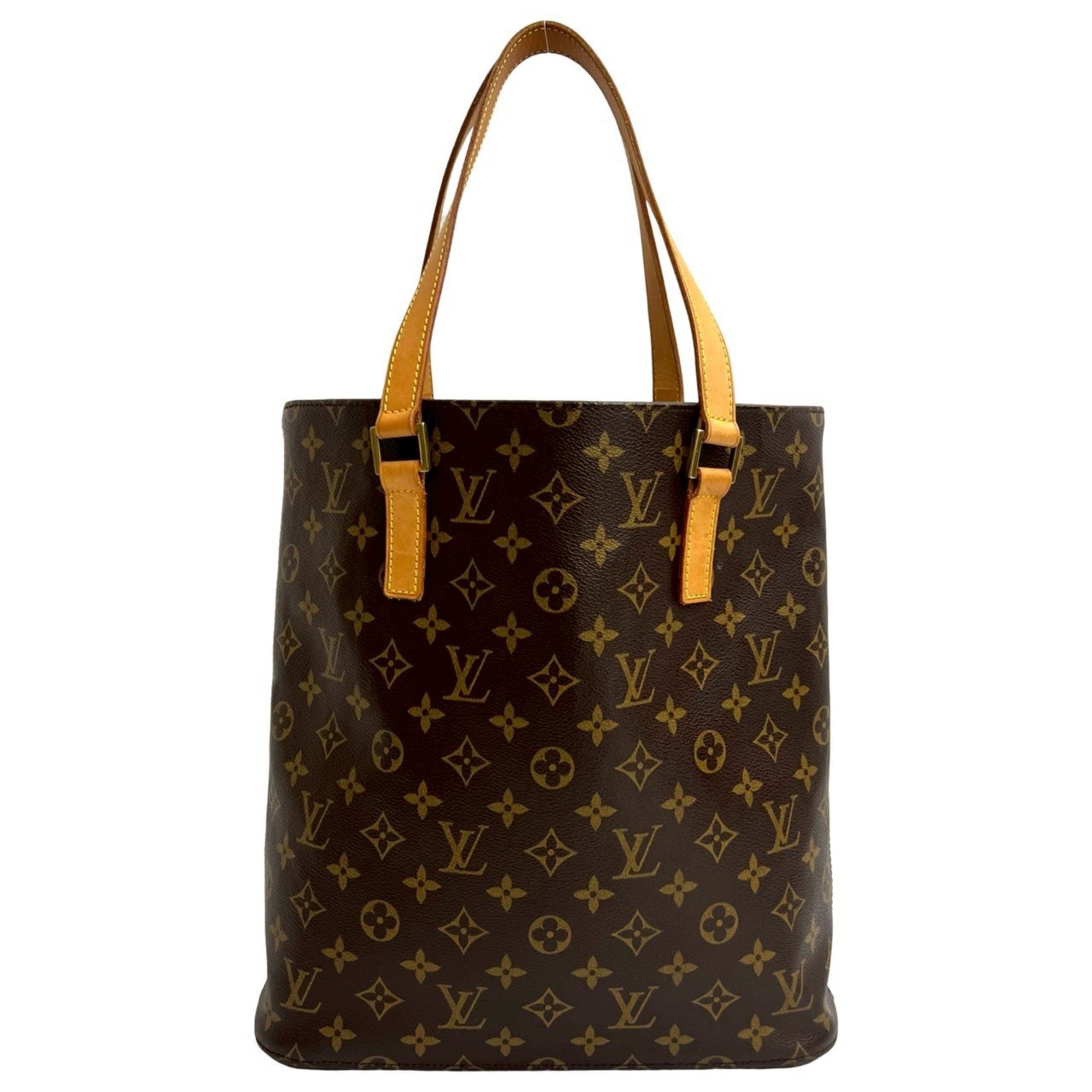 Louis Vuitton Brown Leather Pvc Handbag Tote Bag (Pre-Owned)