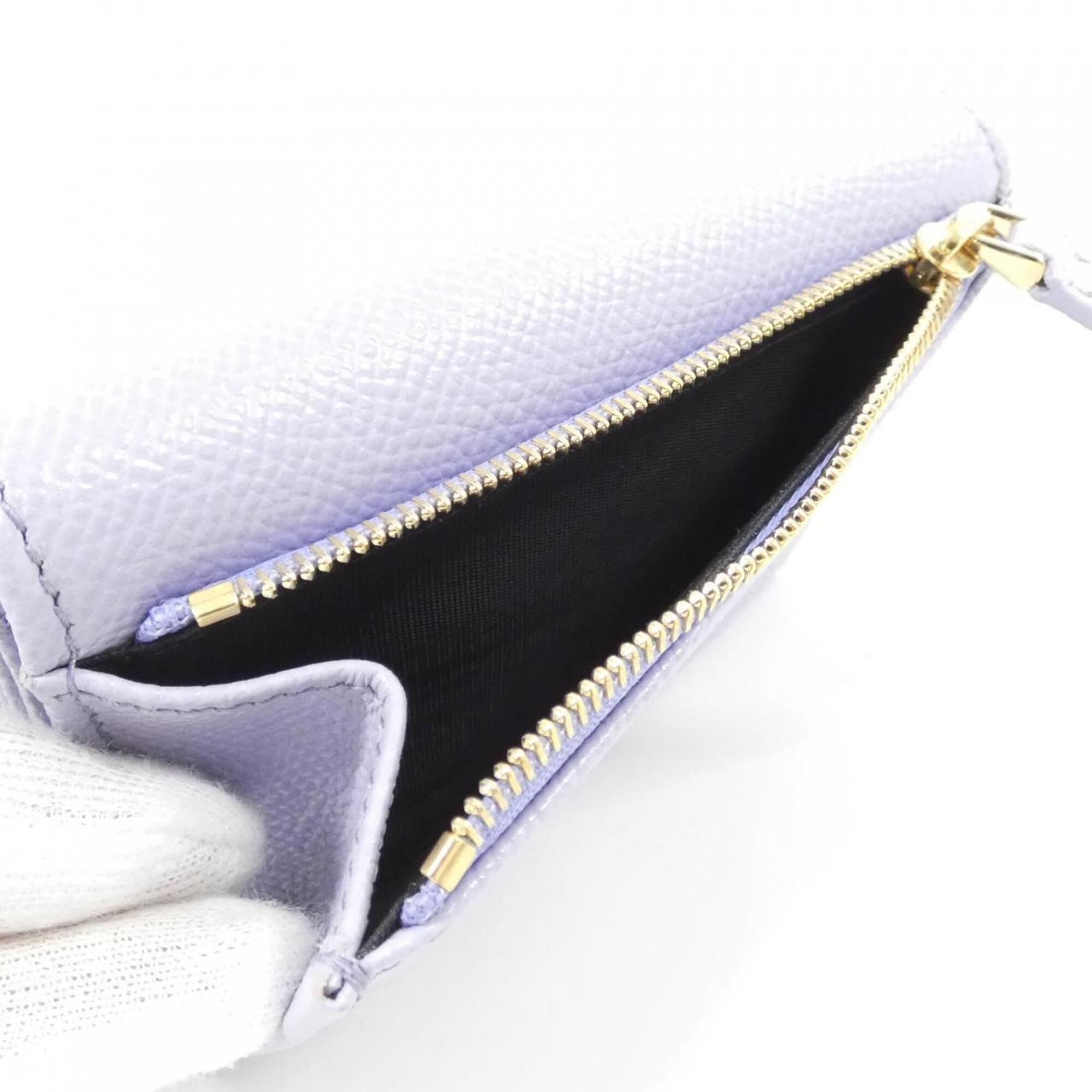 Bvlgari Purple Leather Wallet (Bi-Fold) (Pre-Owned)