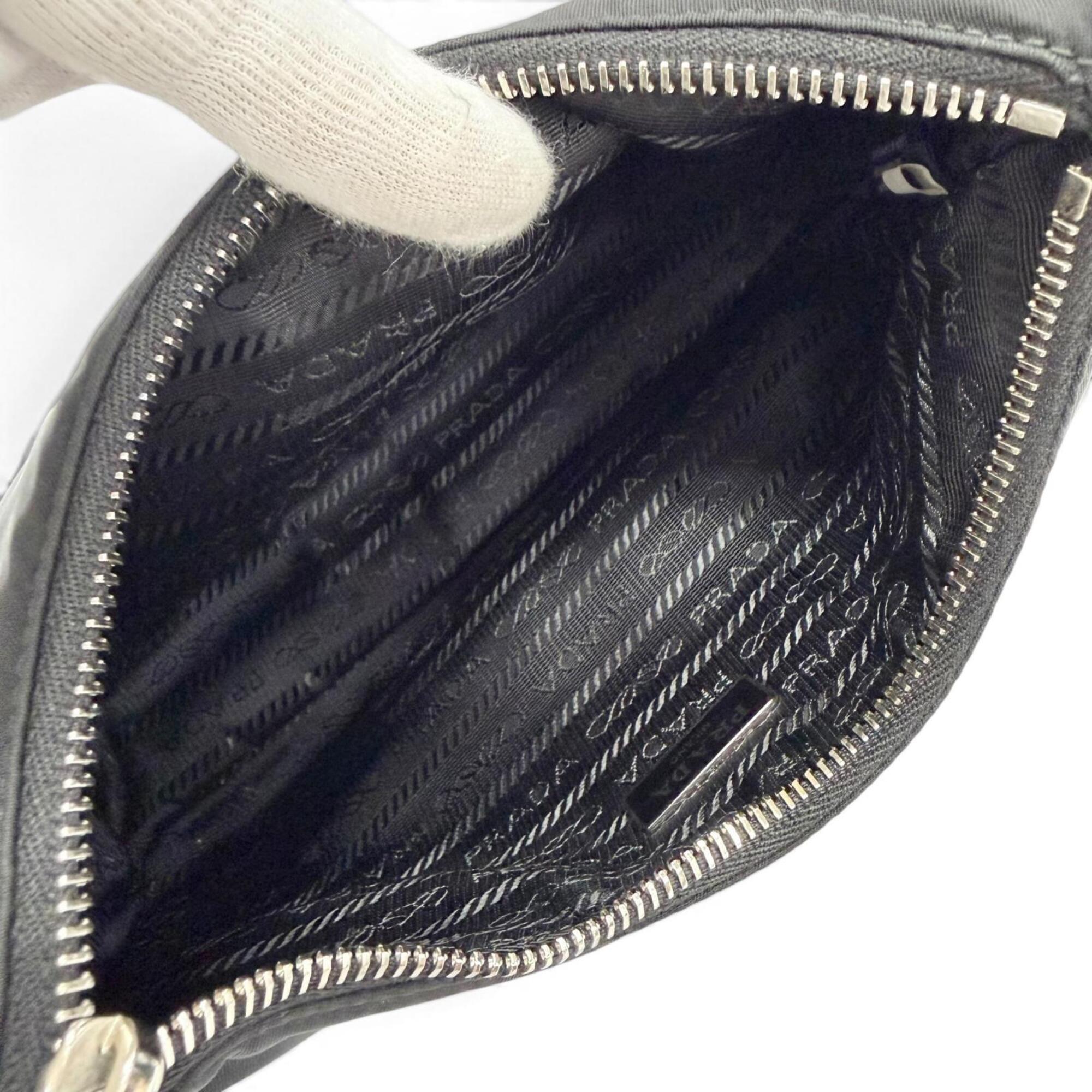Prada Black Nylon Pouch Shoulder Bag (Pre-Owned)