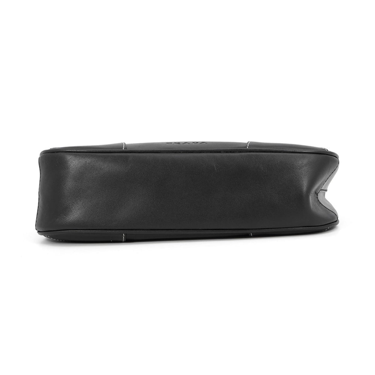 Prada Black Leather Handbag Shoulder Bag (Pre-Owned)