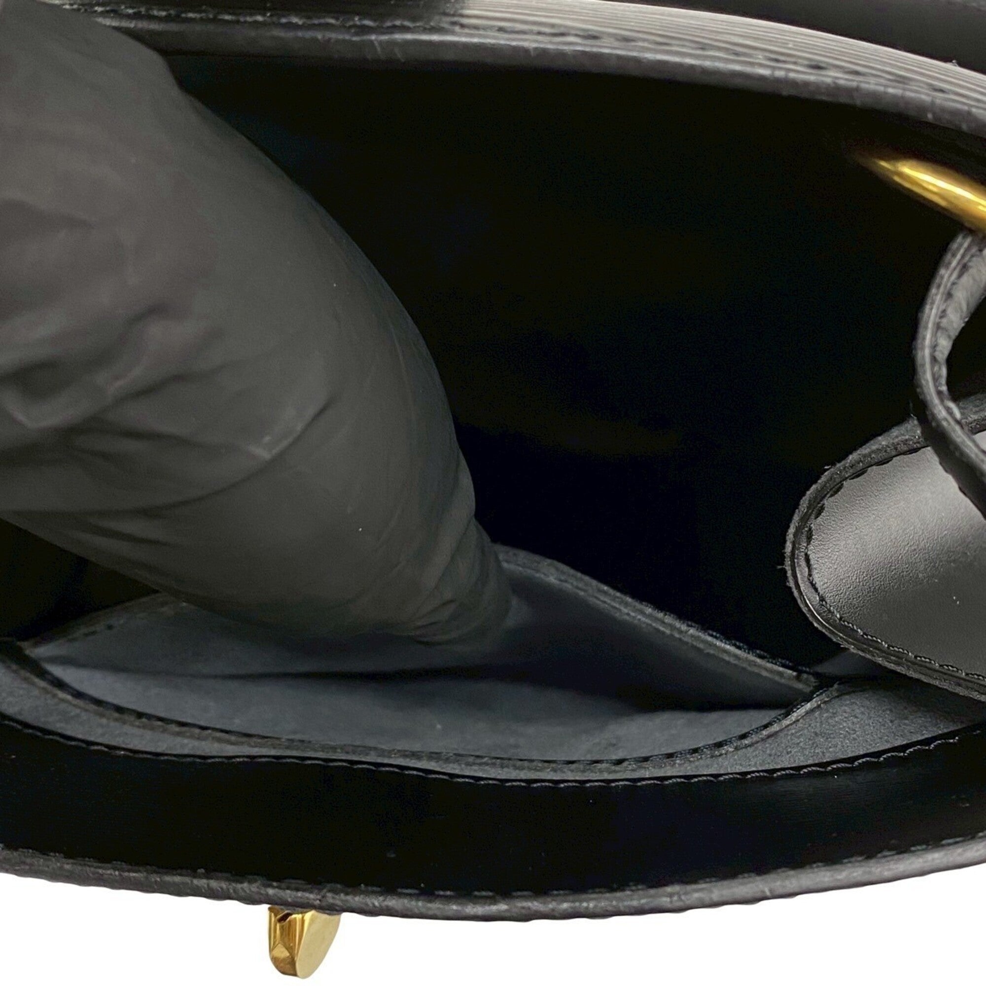 Louis Vuitton Black Leather Shoulder Bag (Pre-Owned)
