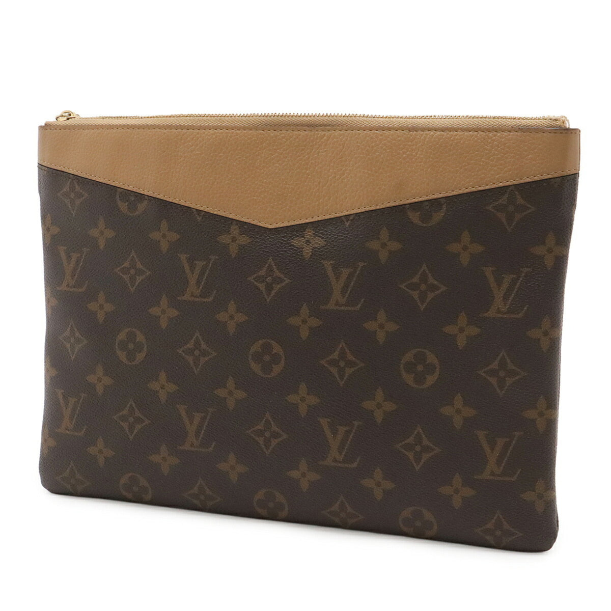 Louis Vuitton Beige Monogram Clutch Bag Pouch (Pre-Owned)