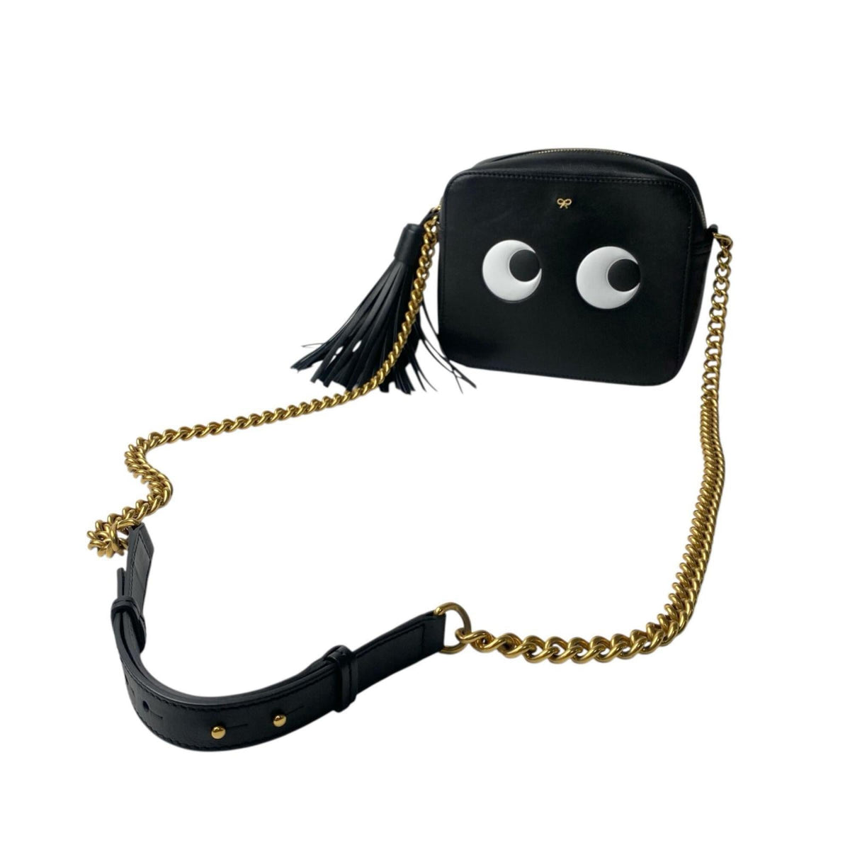 Anya Hindmarch Black Leather Shoulder Bag (Pre-Owned)
