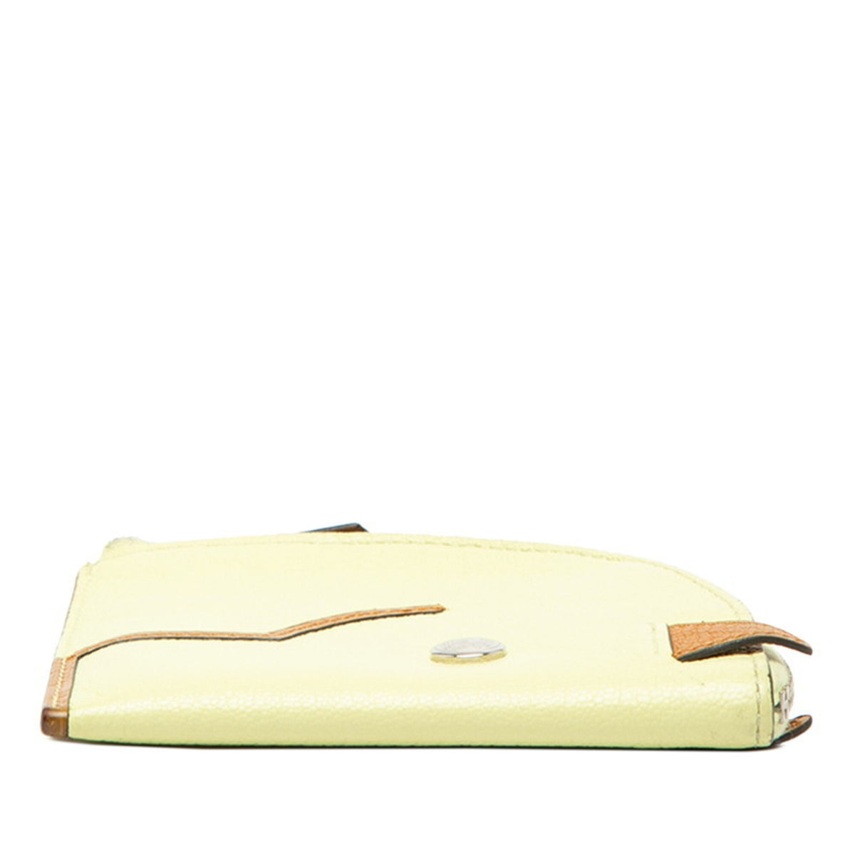 Hermes Brown Yellow Chevre Leather Coin Purse/Coin Case (Pre-Owned)