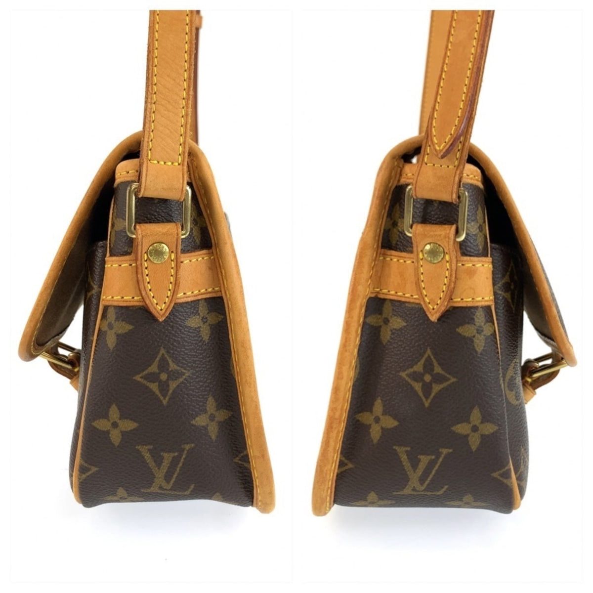 Louis Vuitton Brown Pvc Leather Messenger Bag Shoulder Bag (Pre-Owned)