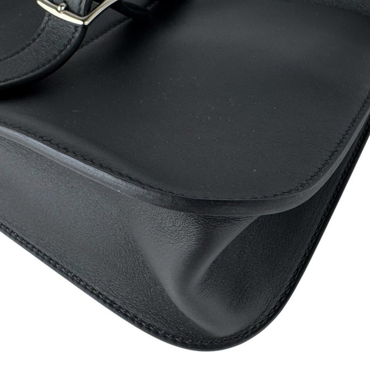 Hermes Black Swift Leather Handbag Shoulder Bag (Pre-Owned)