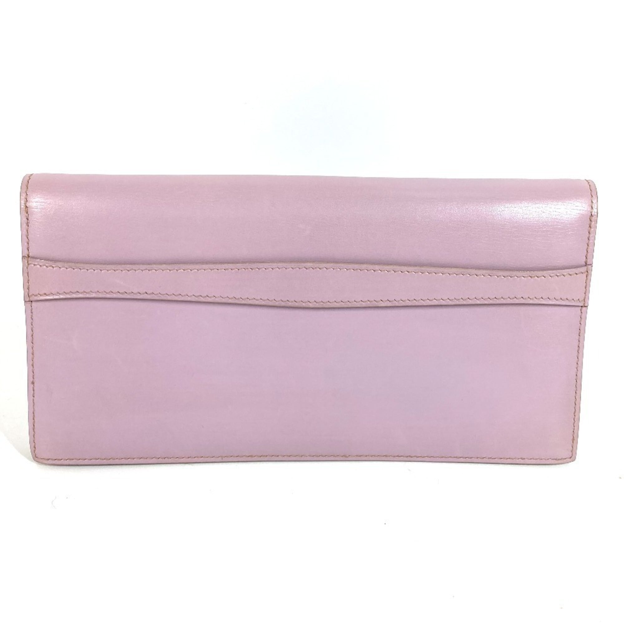 Hermes Pink Purple Leather Clutch Bag Handbag Pouch (Pre-Owned)