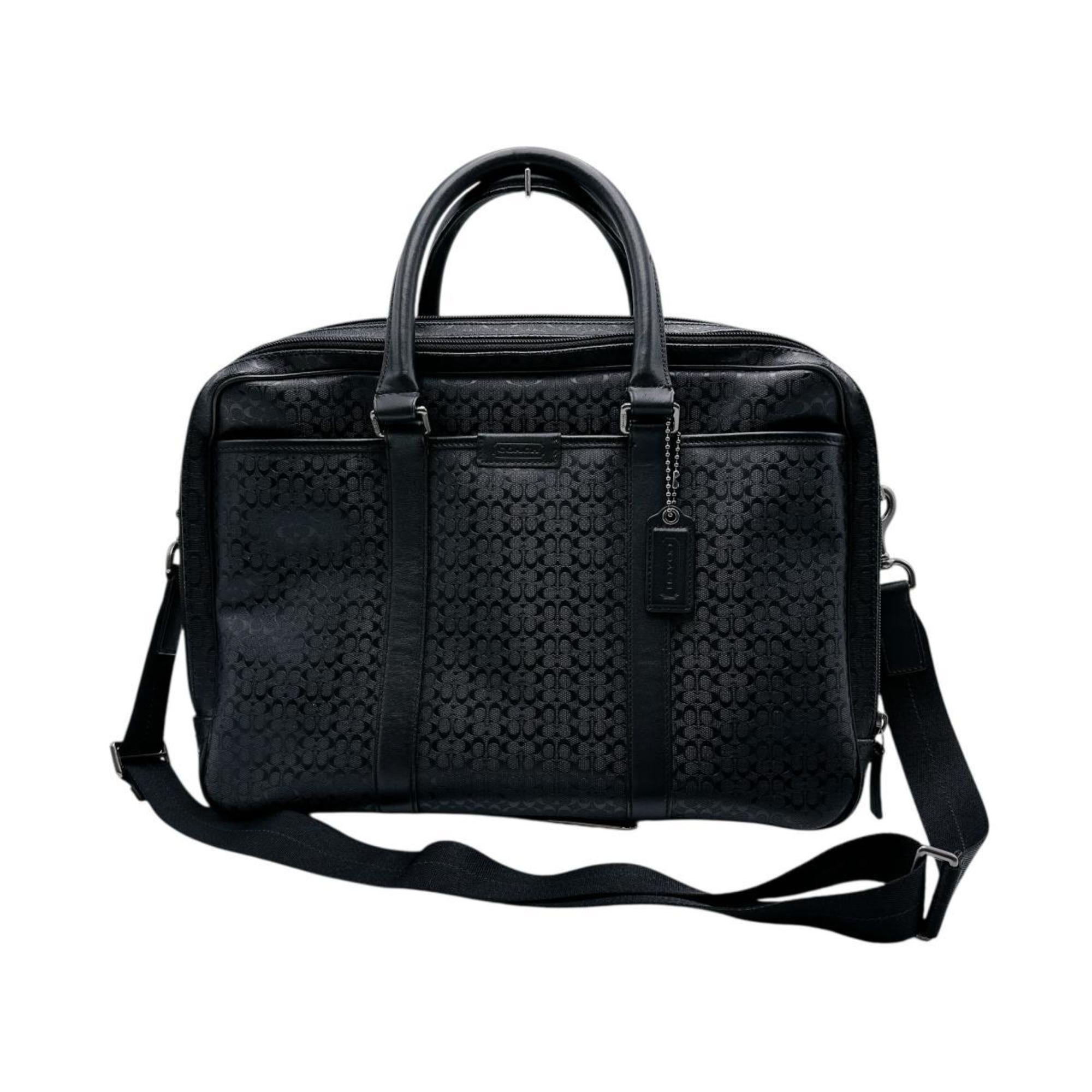 Coach Black Pvc Briefcase (Pre-Owned)