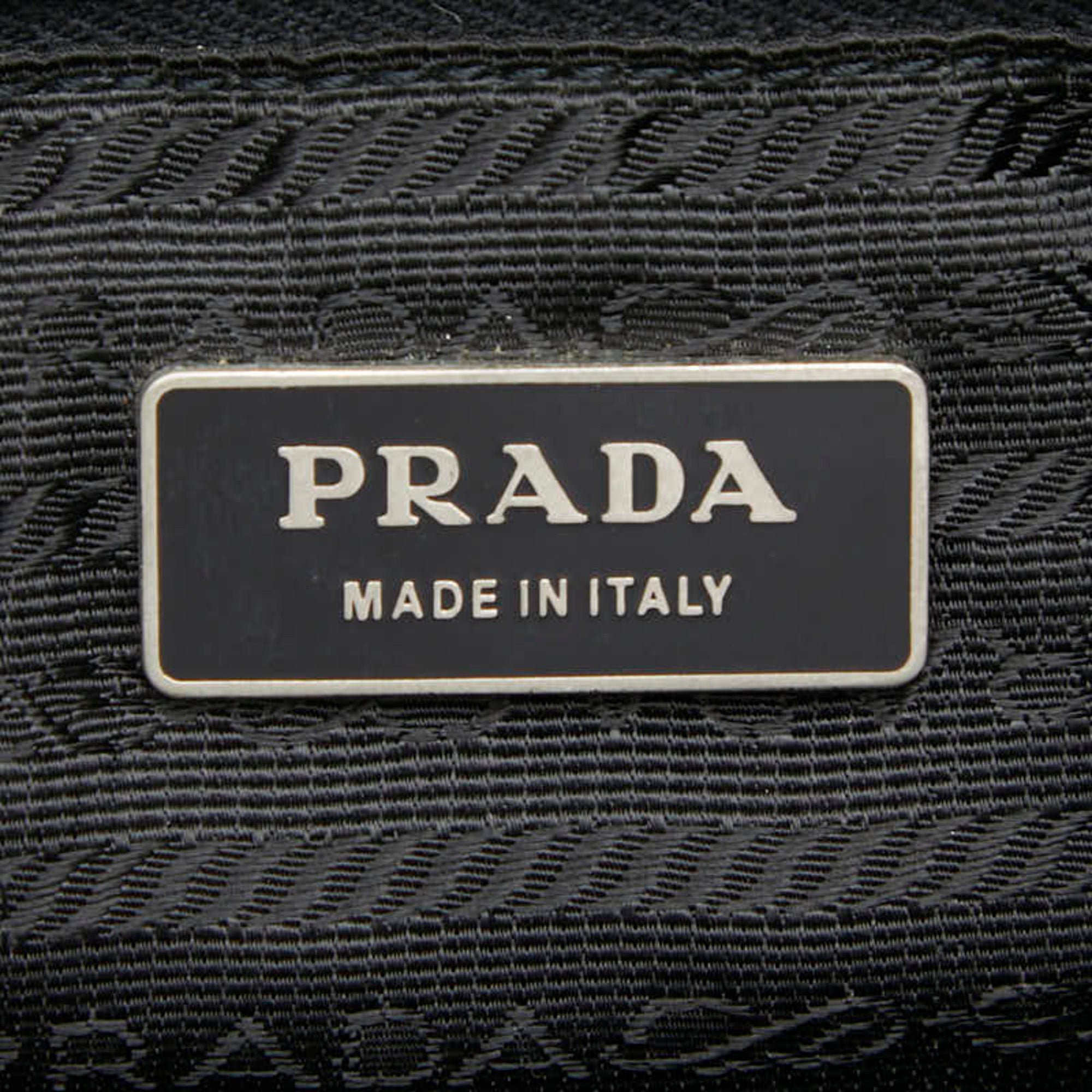 Prada Black Nylon Leather Messenger Bag Shoulder Bag (Pre-Owned)