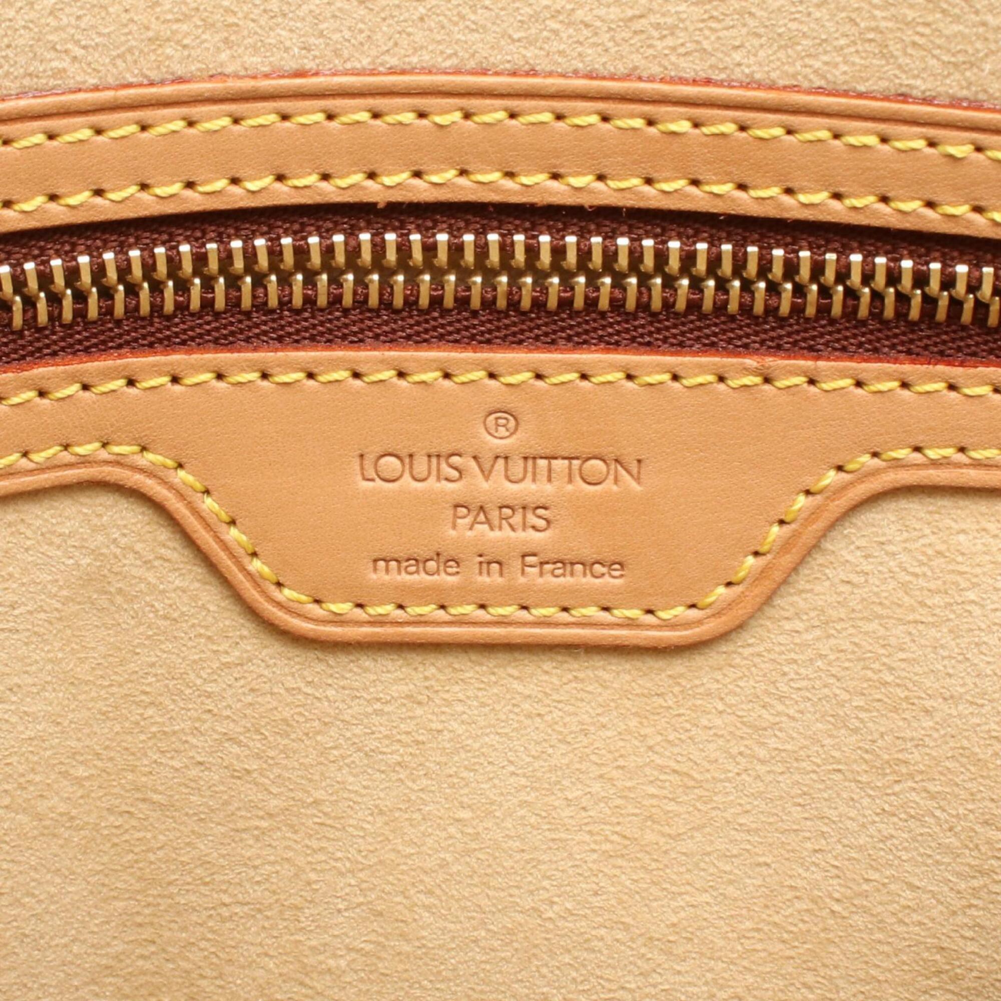 Louis Vuitton Monogram Brown Coated Canvas Leather Handbag Shoulder Bag (Pre-Owned)