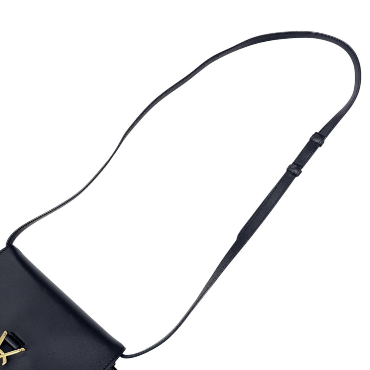 Saint Laurent Black Leather Pochette Shoulder Bag (Pre-Owned)
