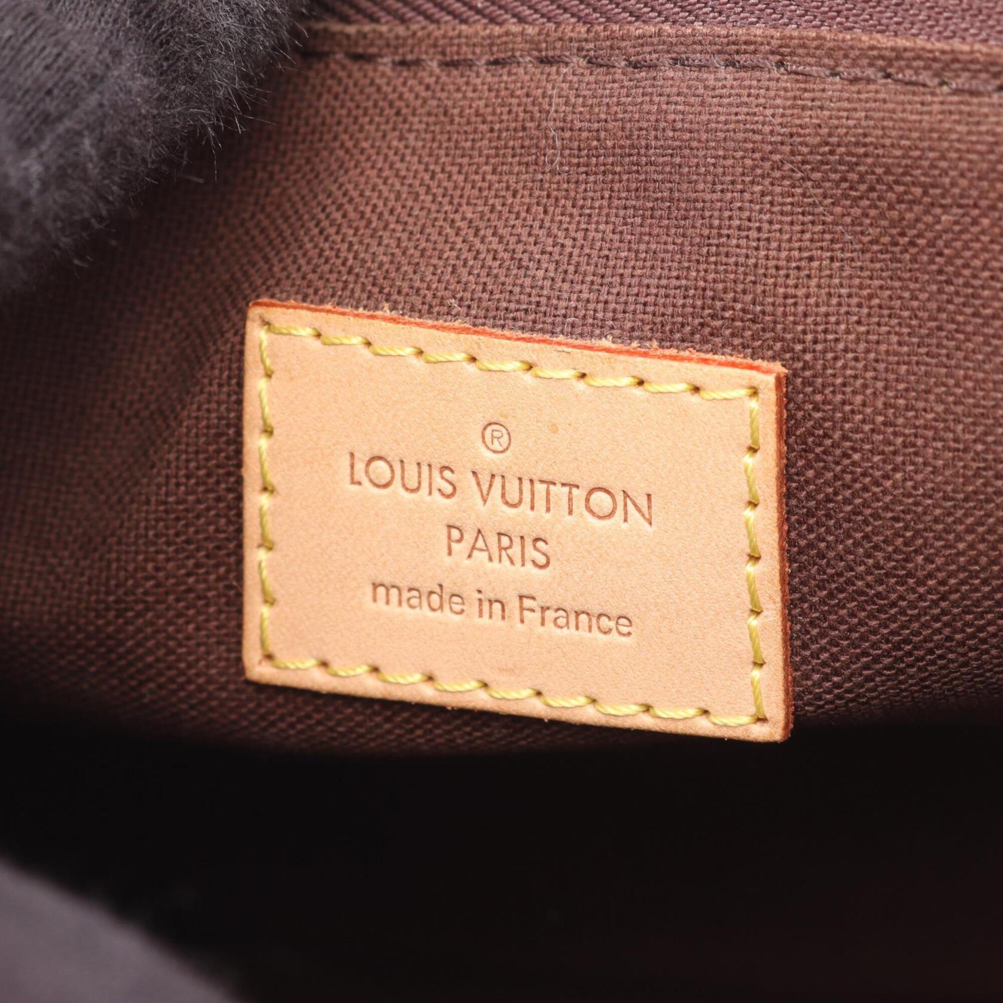 Louis Vuitton Brown Monogram Coated Canvas Leather Handbag Shoulder Bag (Pre-Owned)