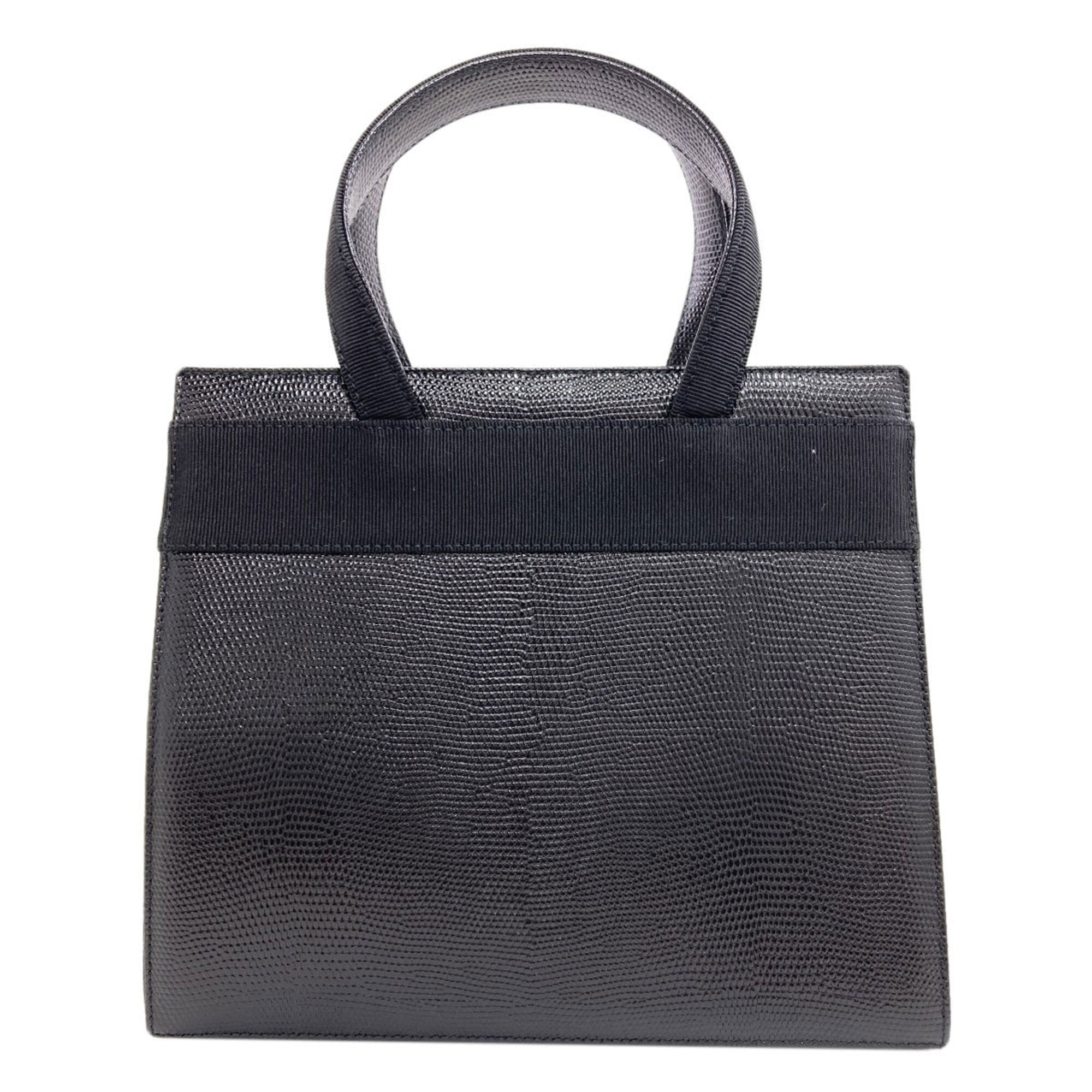 Salvatore Ferragamo Black Leather Handbag (Pre-Owned)