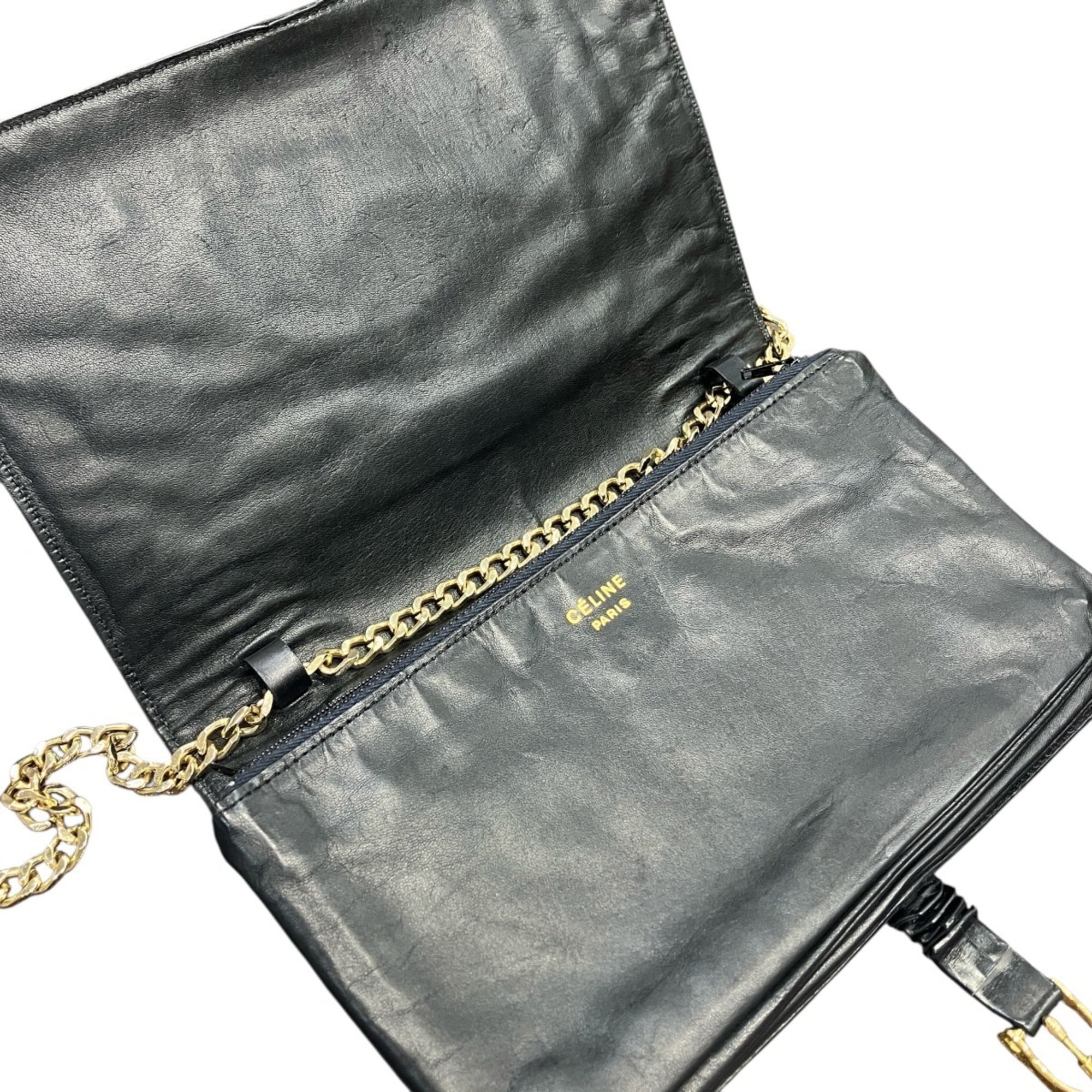 Celine Black Leather Shoulder Bag (Pre-Owned)