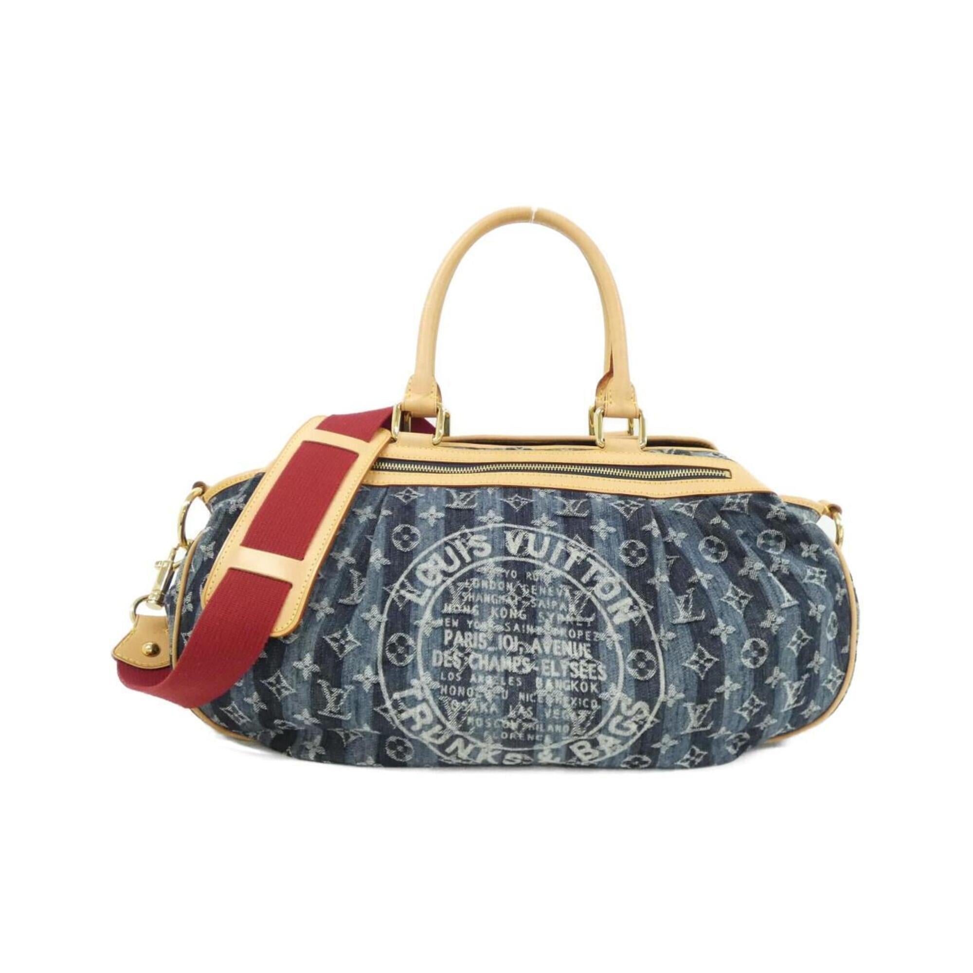 Louis Vuitton Blue Denim Canvas Handbag (Pre-Owned)