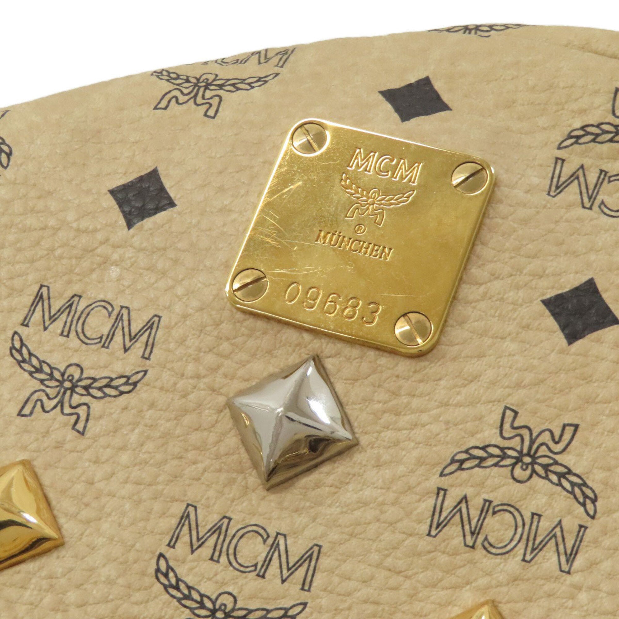 Mcm Beige Pvc Backpack (Pre-Owned)