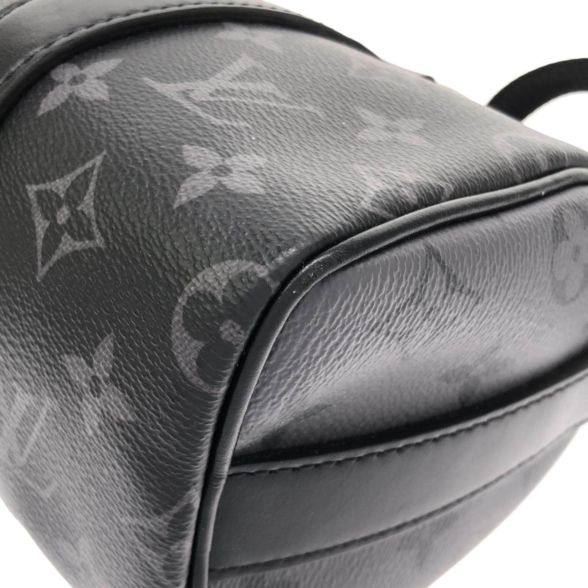 Louis Vuitton Monogram Eclipse Black Gris Coated Canvas Boston Bag (Pre-Owned)