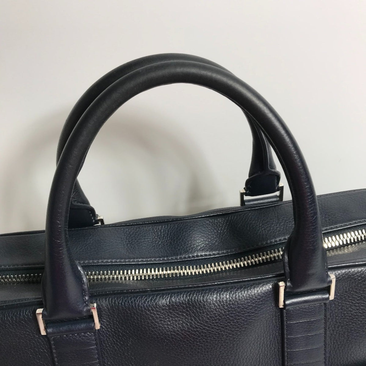 Dior Homme Navy Leather Briefcase (Pre-Owned)