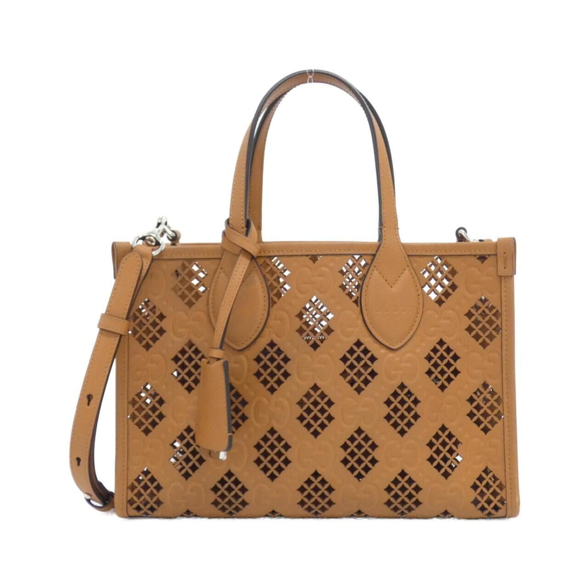 Gucci Brown Gg Leather Handbag (Pre-Owned)