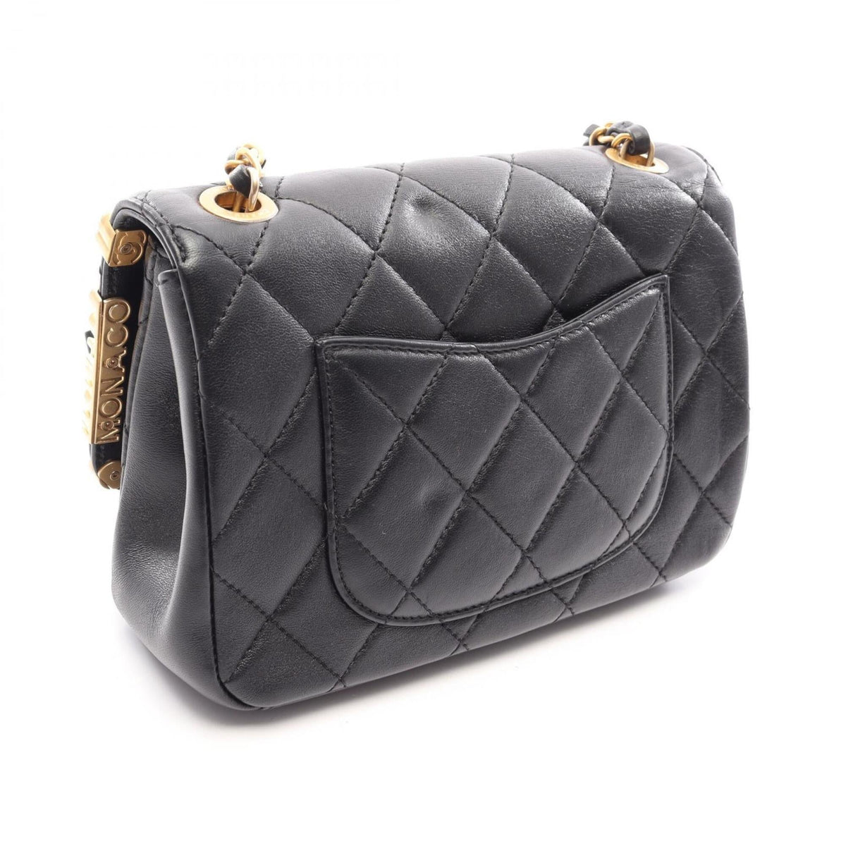 Chanel Black Leather Handbag Shoulder Bag (Pre-Owned)