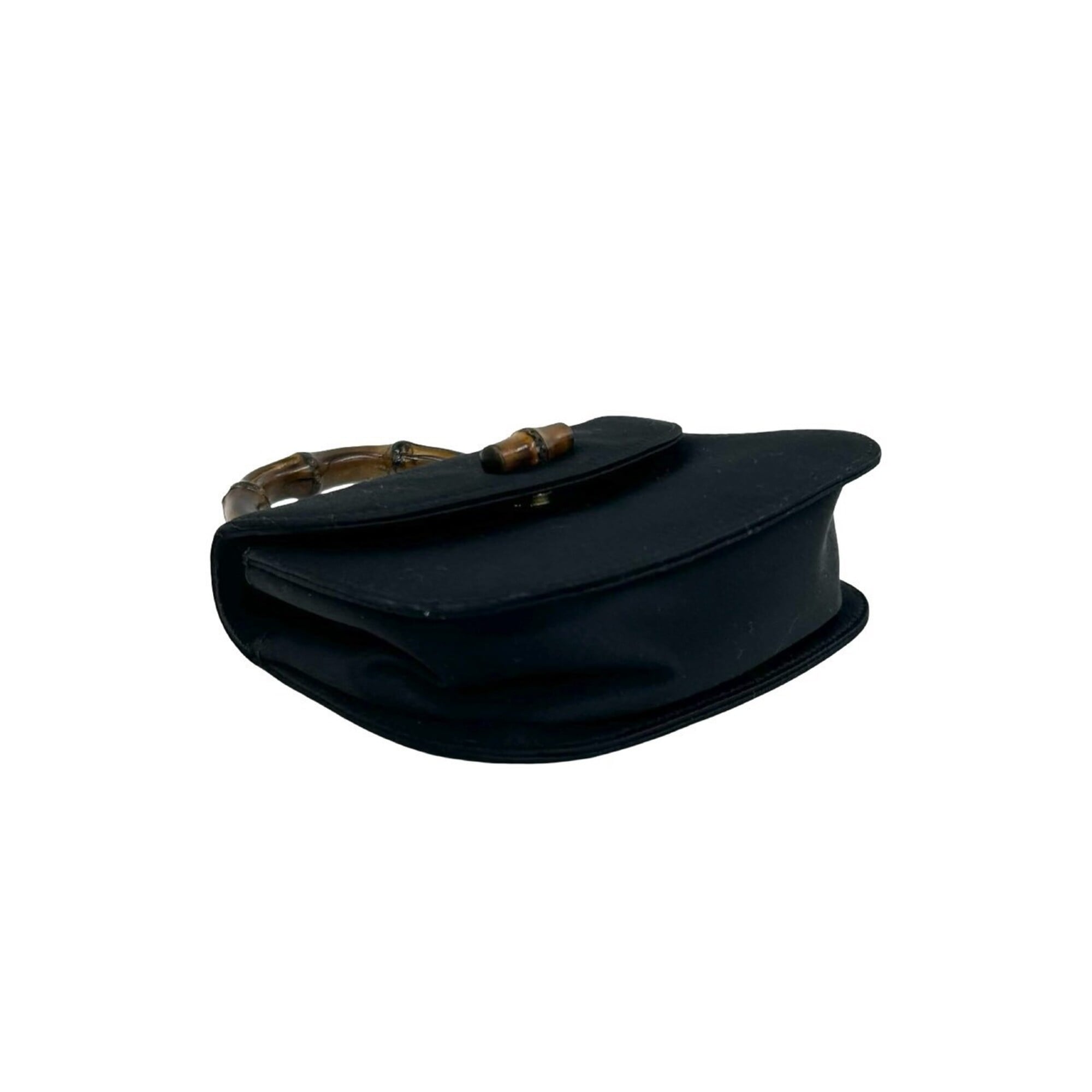 Gucci Black Satin Handbag Shoulder Bag (Pre-Owned)