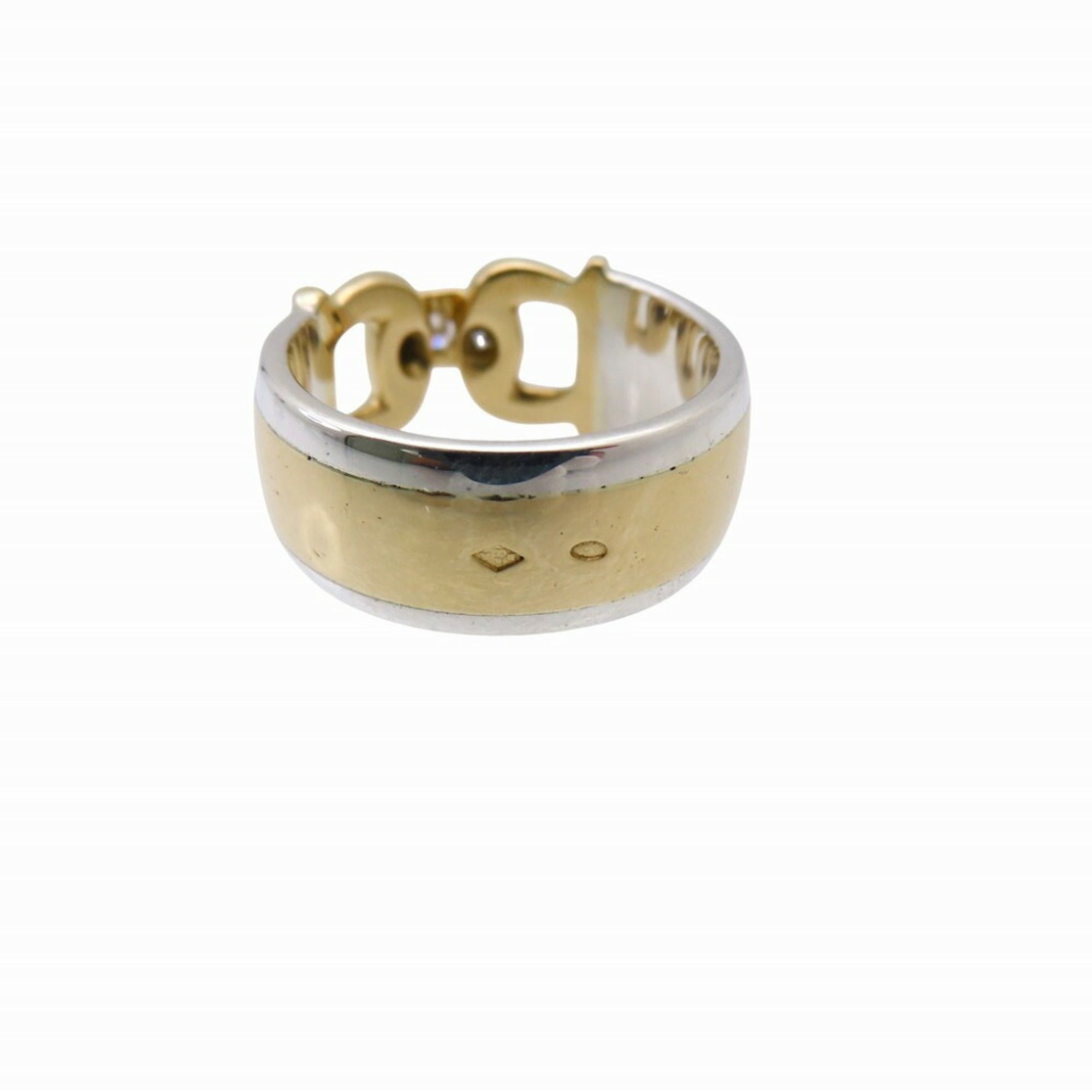 Hermes Gold Silver Yellow Gold (18K) Silver 925 Band Ring (Pre-Owned)