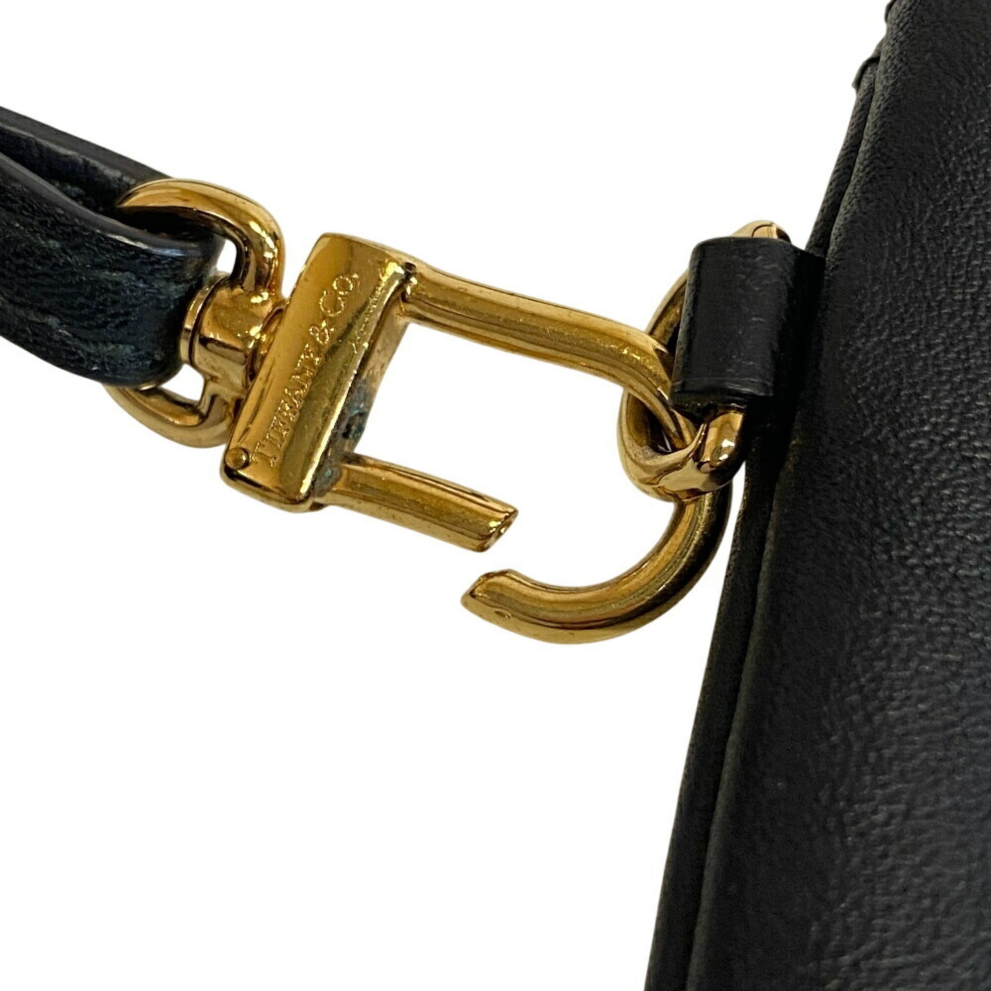 Tiffany Brown Leather Pouch Tote Bag (Pre-Owned)