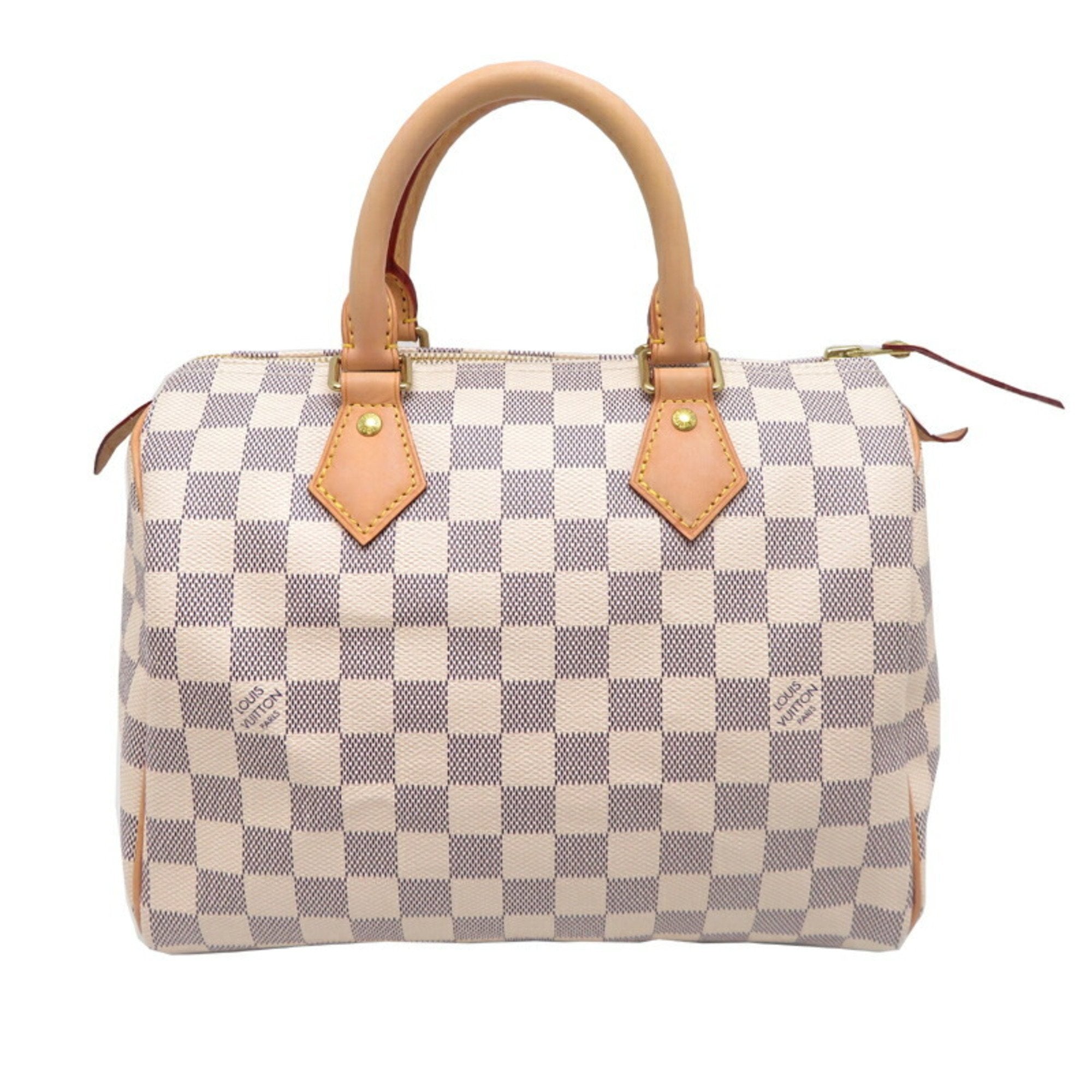 Louis Vuitton White Damier Azur Boston Bag (Pre-Owned)