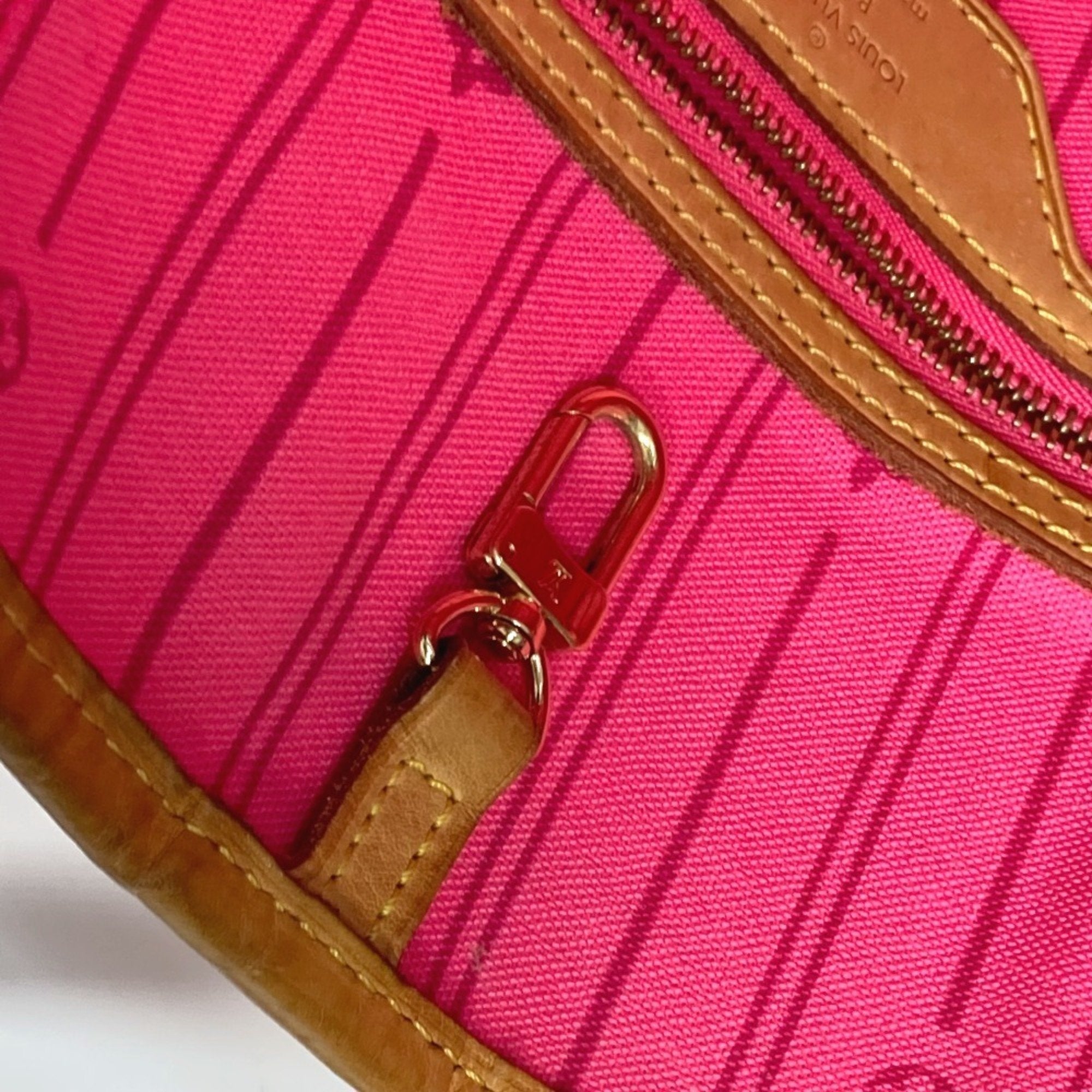 Louis Vuitton Brown Pink Canvas Monogram Shoulder Bag Tote Bag (Pre-Owned)