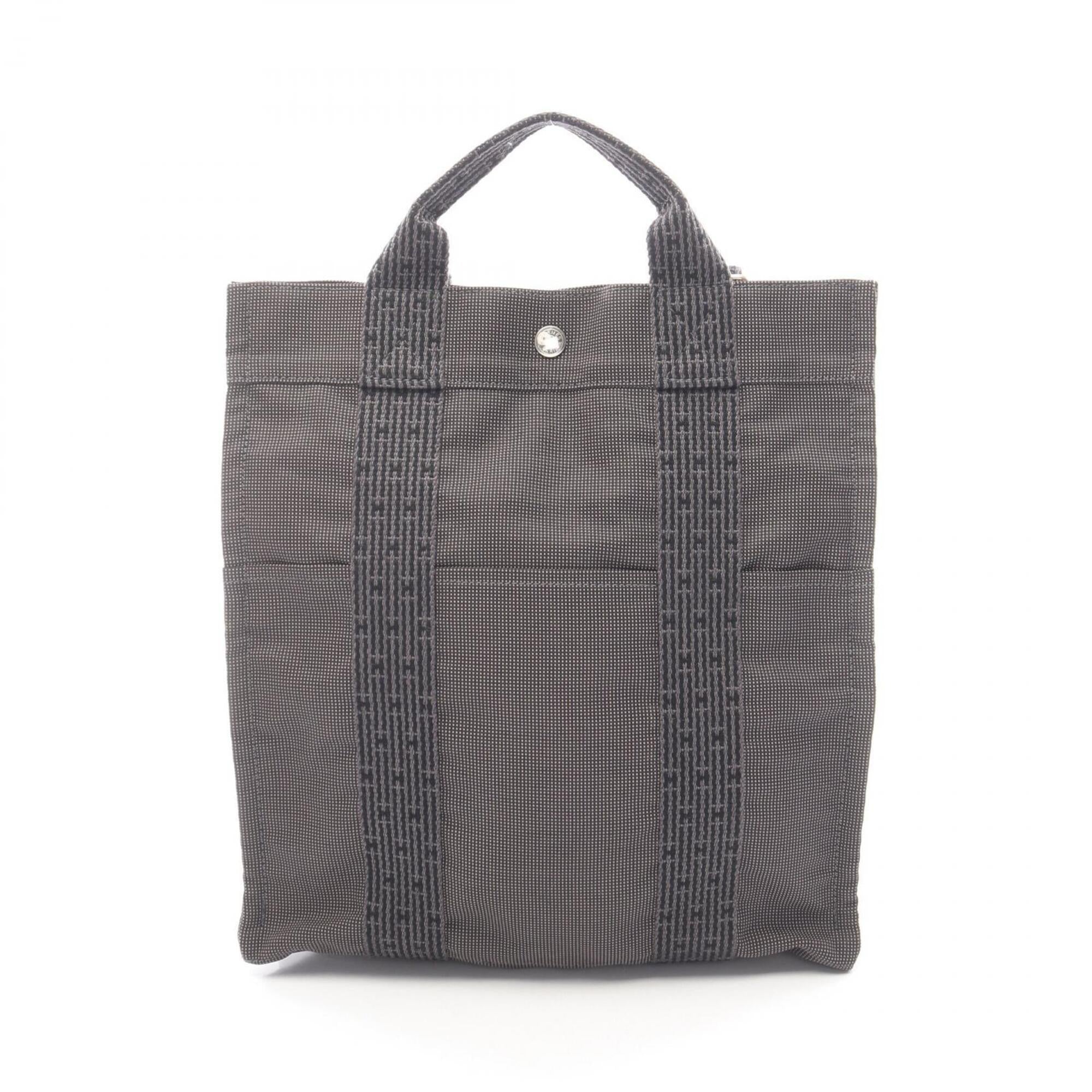 Hermes Gray Nylon Canvas Backpack Handbag (Pre-Owned)