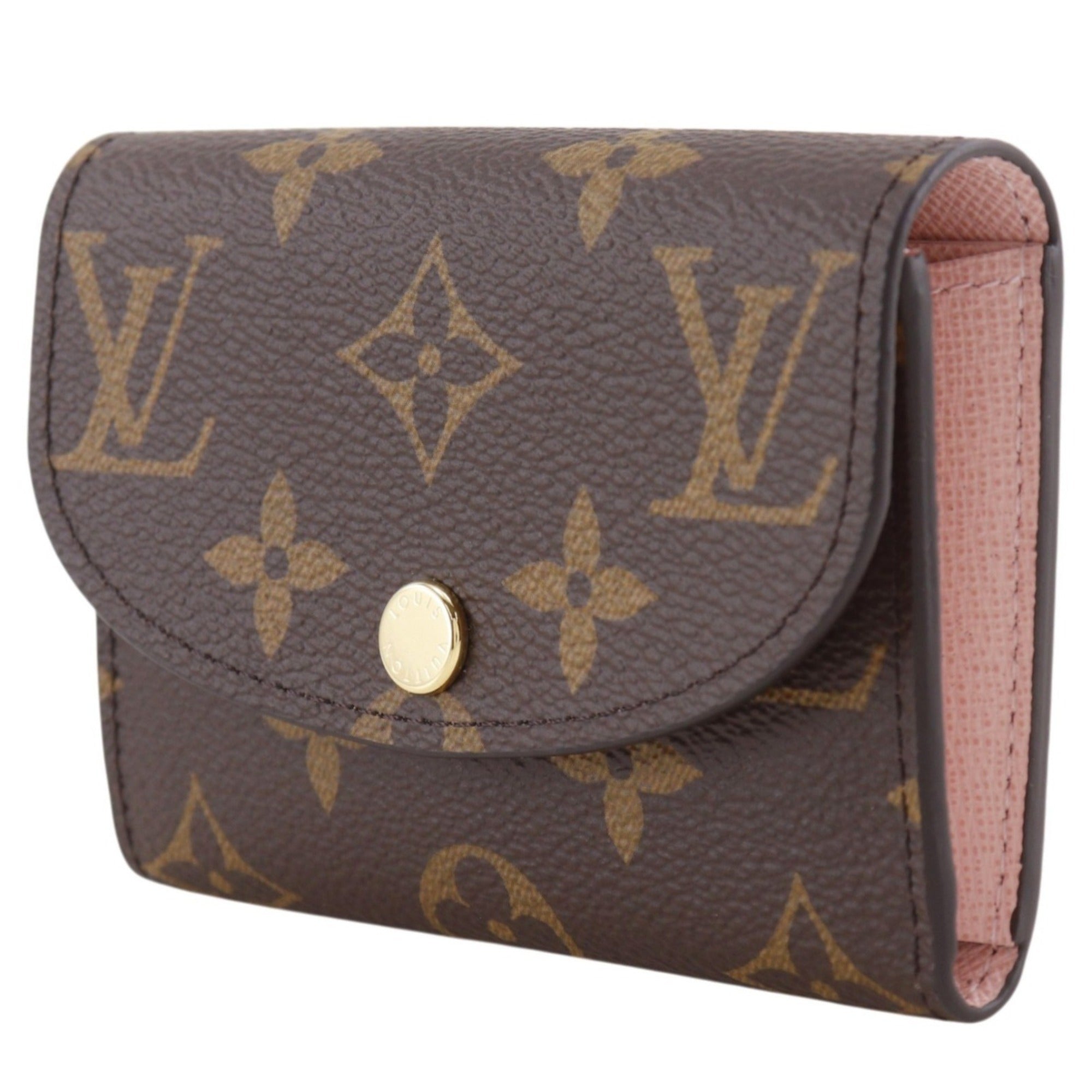 Louis Vuitton Brown Monogram Rose Ballerine Monogram Coin Purse/Coin Case (Pre-Owned)