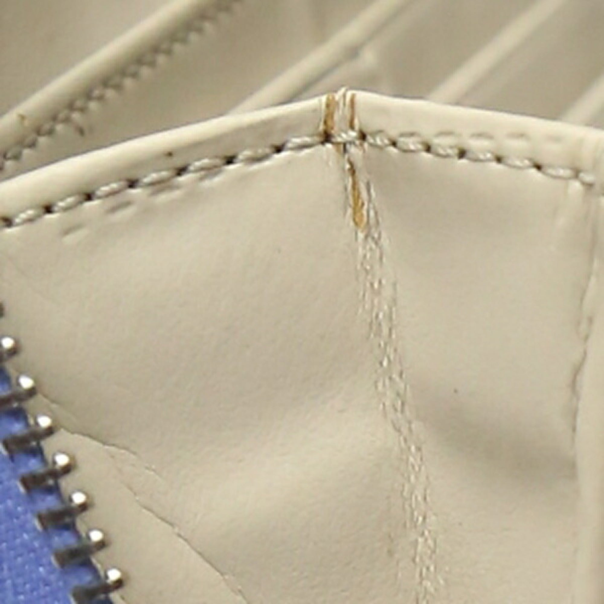 Coach Beige Light Blue Pvc Long Wallet (Bi-Fold) (Pre-Owned)