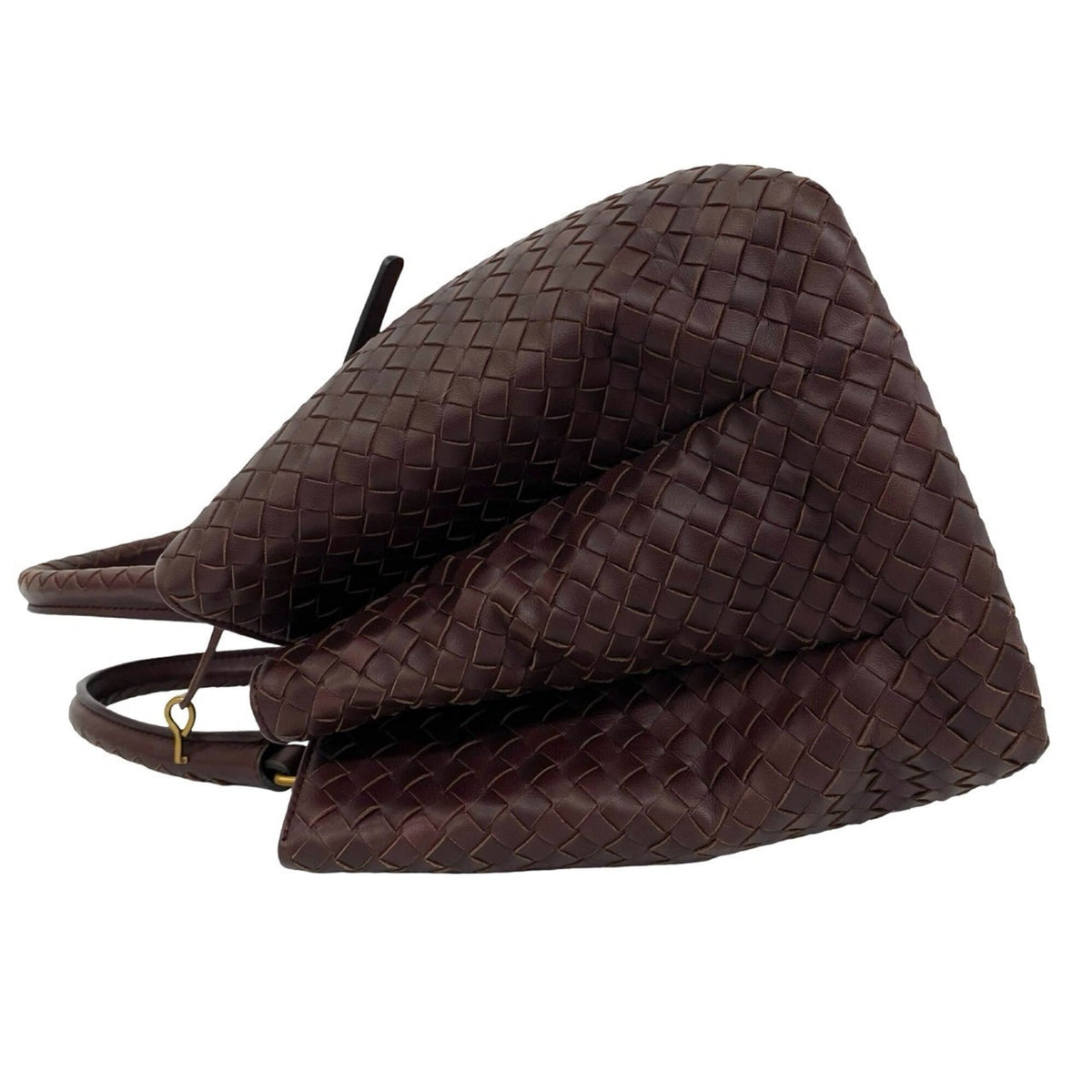 Bottega Veneta Brown Leather Boston Bag Handbag (Pre-Owned)